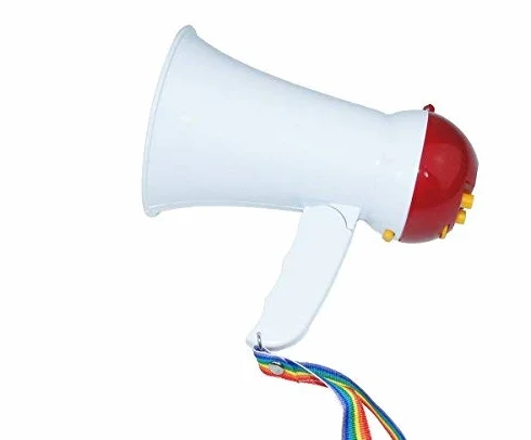 Megáfono Altavoz Profesional portátil con Ajuste de Volumen Sirena y Mango Plegable