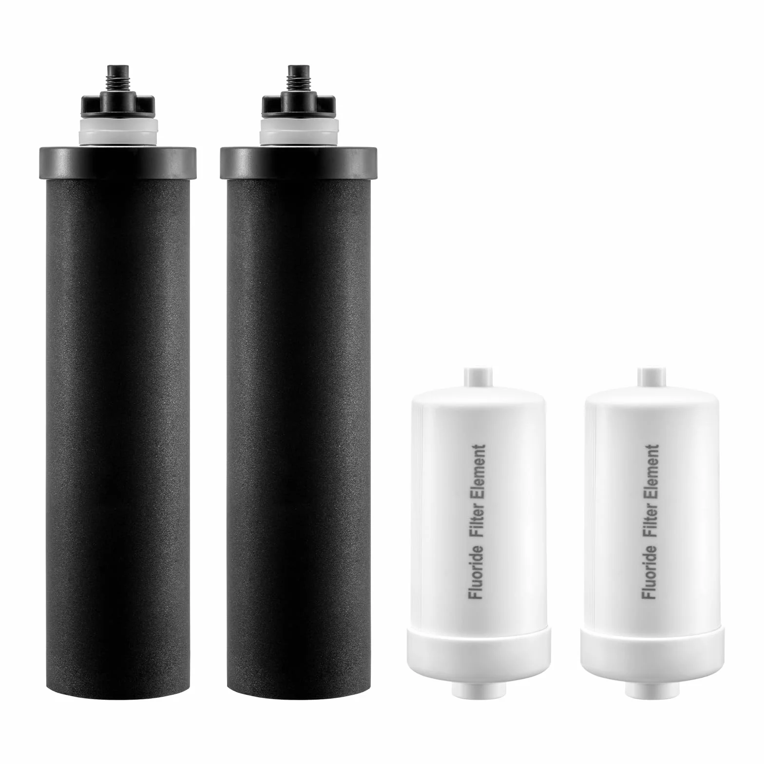 VEVOR Filtros de Agua 4 Piezas Purificador Compatible con la Mayoría de Marcas Carbón Activado Desfluoración Sistema de Filtración por Gravedad
