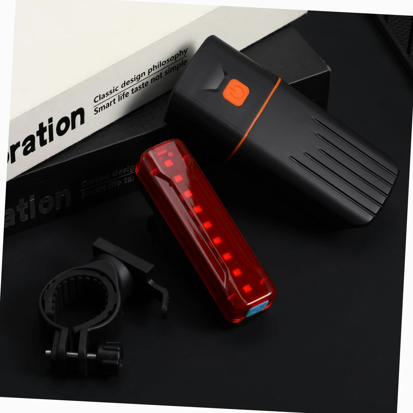 TOYANDONA 1 Juego Faro de Bicicleta Luces de Bicicleta Noche Faros Delanteros de Bicicleta luz de la Bici Bike Luces para Bicicleta luz Delantera de Bicicleta Faro para Ciclo AbS Negro