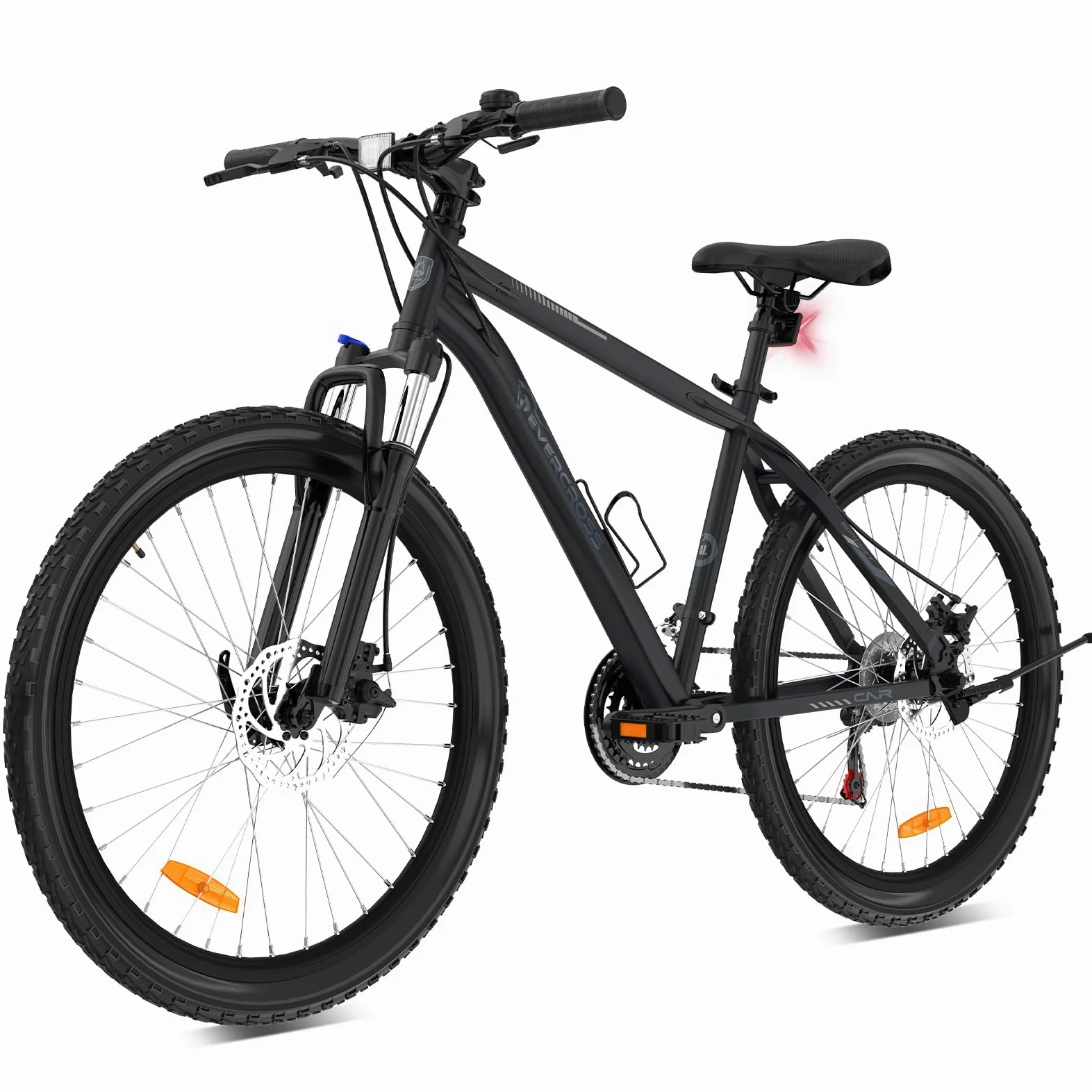 EVERCROSS Bicicleta de Montaña para Adultos, Bicicleta de 26 Pulgadas, Sistema de 21 Velocidades, Cuadro de Aluminio con Suspensión Delantera, Bike Todoterreno con Frenos de Disco, Carga Máx.150 kg