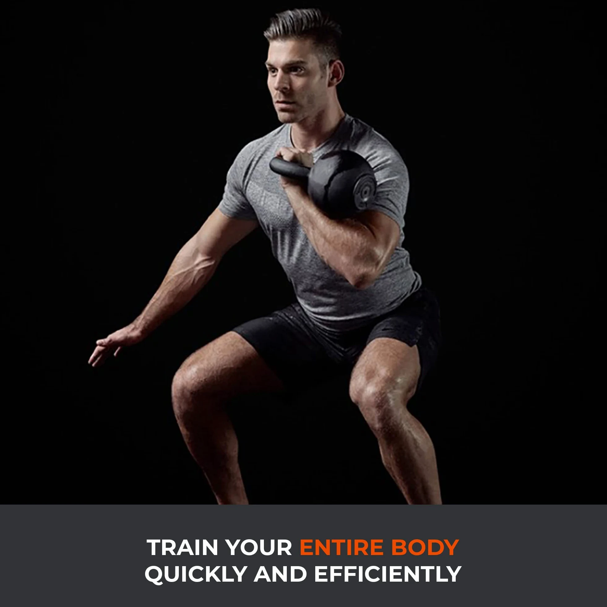 Core-Power Cast Iron Kettlebell 32kg | Kettlebell de Hierro Fundido 4-32kg Gimnasio, Fitness y Crossfit | Huella de Goma para Proteger el Suelo