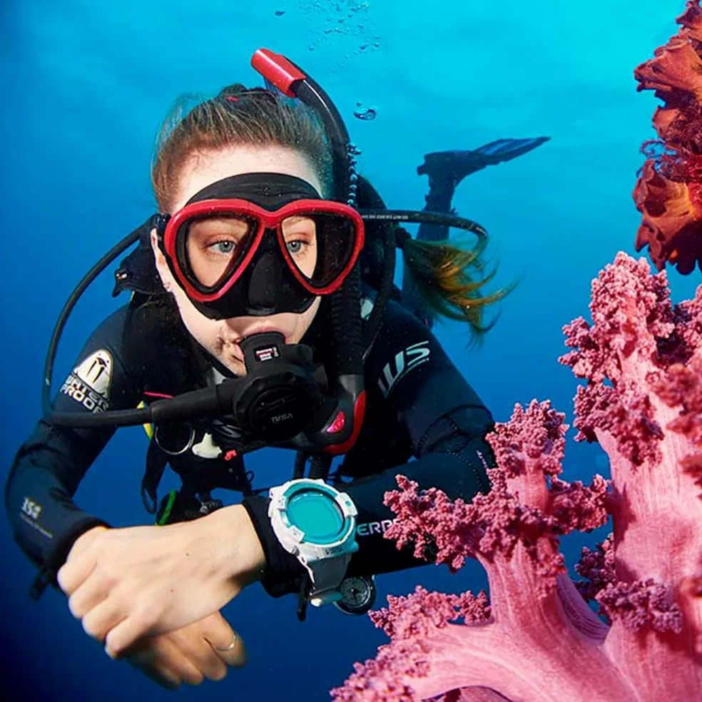 TUSA Intega - Máscara de buceo profesional (Ocean Green)