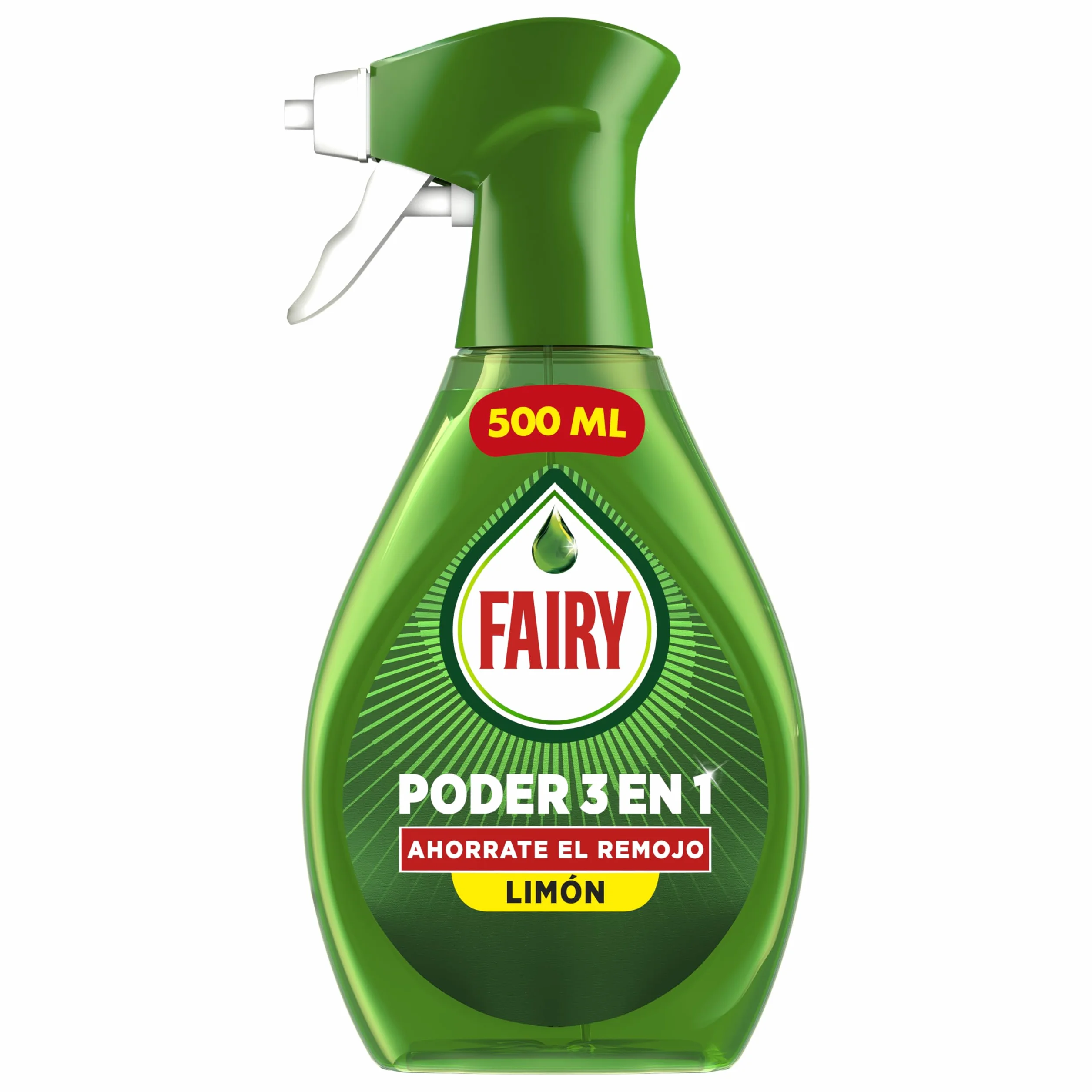 Fairy Poder Sin Remojo Limón Spray Antigrasa Vajilla y Cocina 500ml