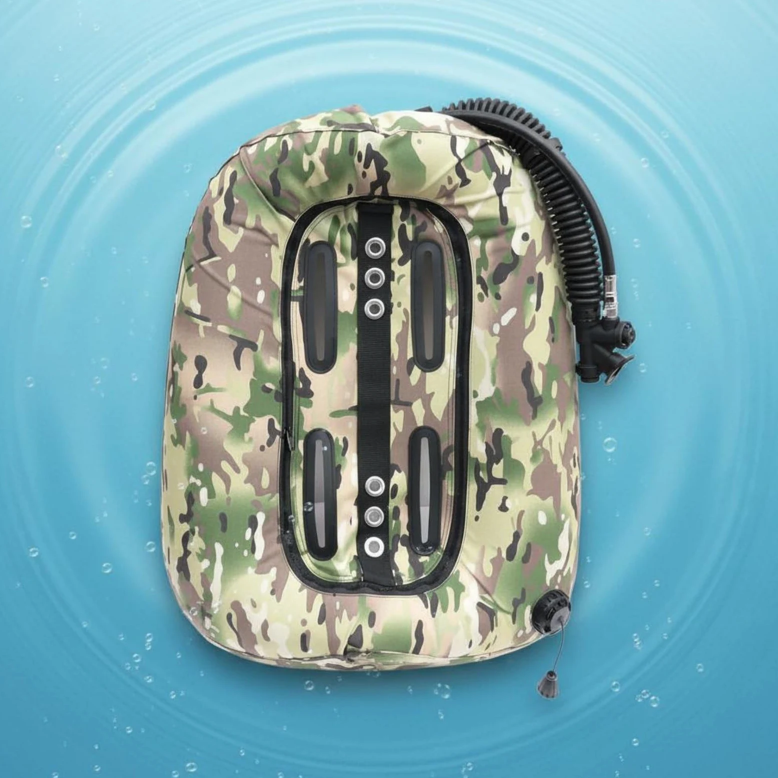 Dispositivo de Flotabilidad de Buceo Dorsal Vejiga de para Tanque Único Soporte de 45 de Empuje Nylon 1050D con Vejiga 420D Inflador EPDM Apto para