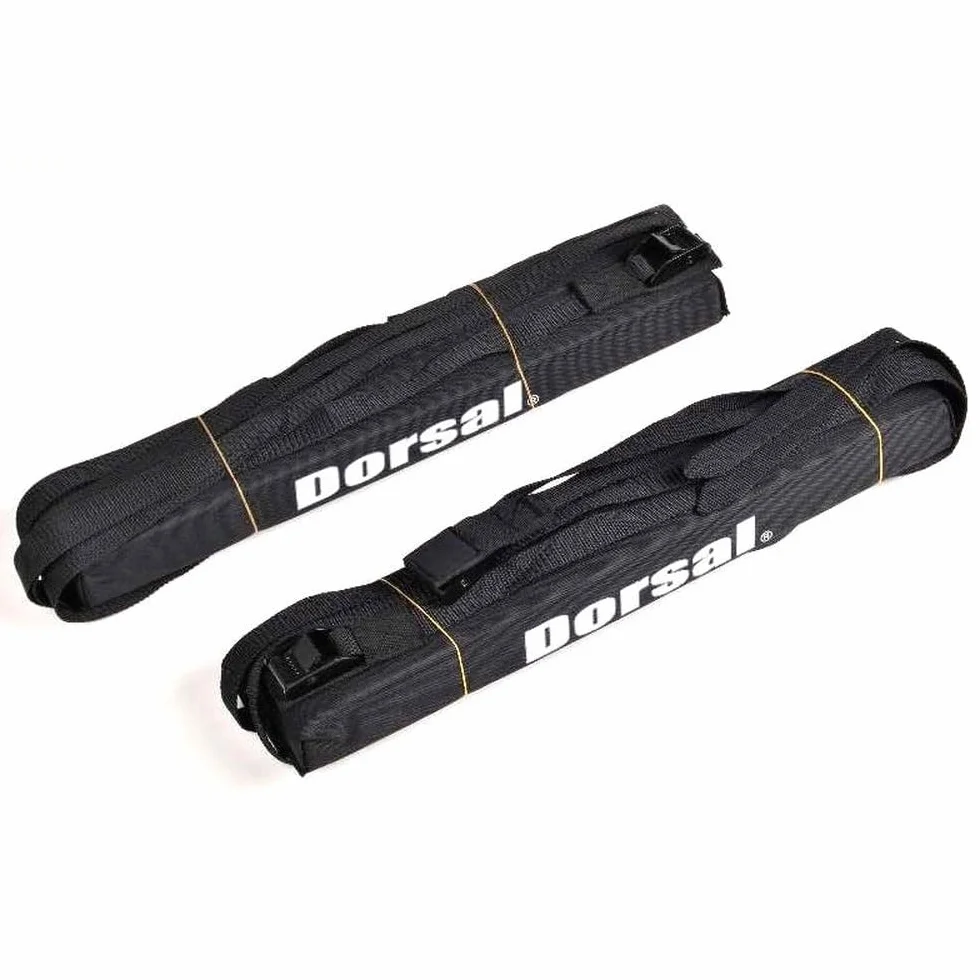 Dorsal Universal Soft Roof Racks with Tie Down Straps for Surfboards Kayak Canoe 20" Black