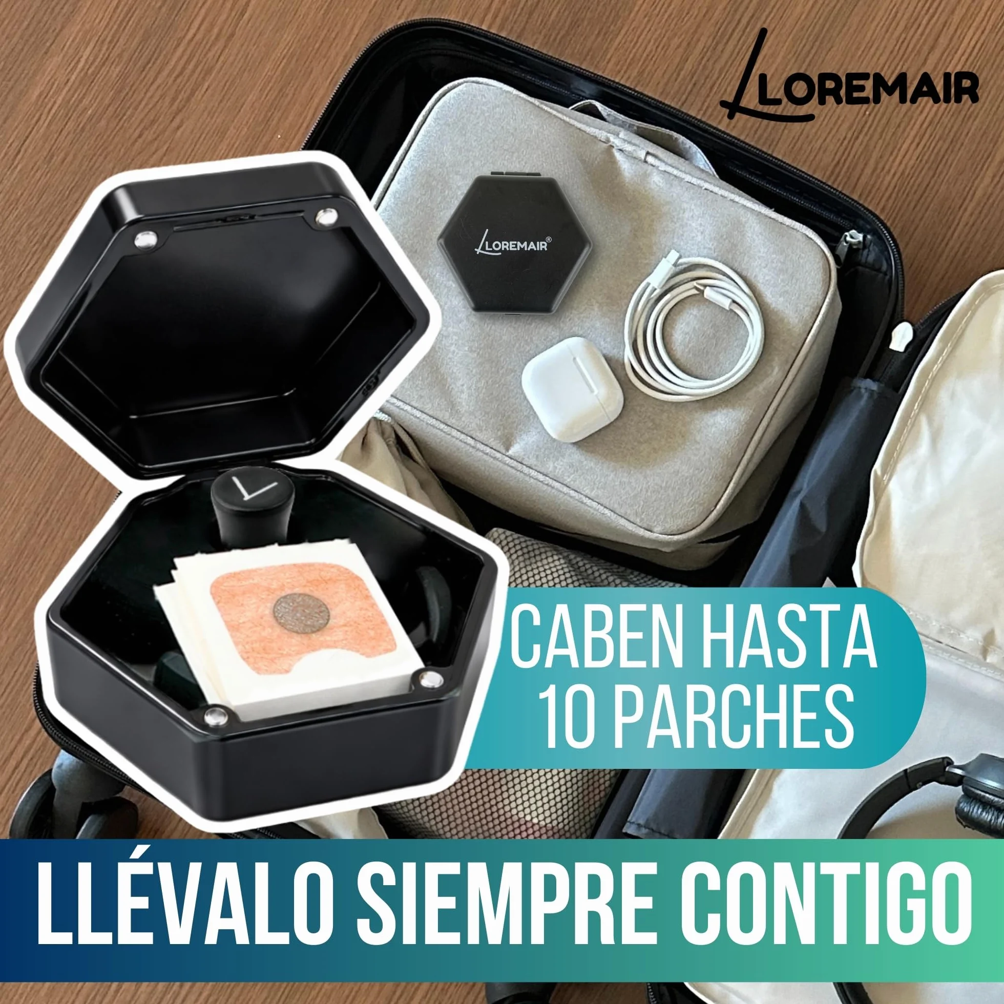 Recambios Tiras Nasales Magnéticas 60 parches 30 días Caja almacenamiento Aplicador Dilatador Nasal
