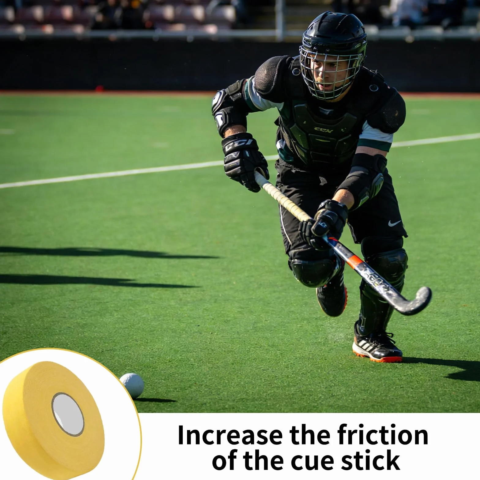 Cinta de hockey para hockey, cinta de agarre para hockey sobre hielo, antideslizante, para agarre de bádminton, raqueta de ping pong, cuerda de saltar, bastón de golf, raqueta de tenis y squash