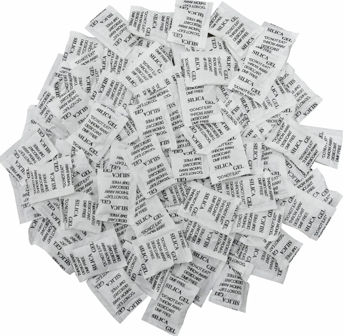 Bolsas de Gel de Sílice Sachets Desecante 100 Paquetes 1 g