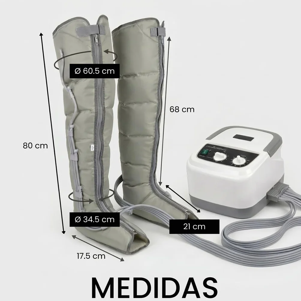 Edicare Presoterapia para Casa Piernas y Pies Cansados 6 Válvulas Drenaje Linfático