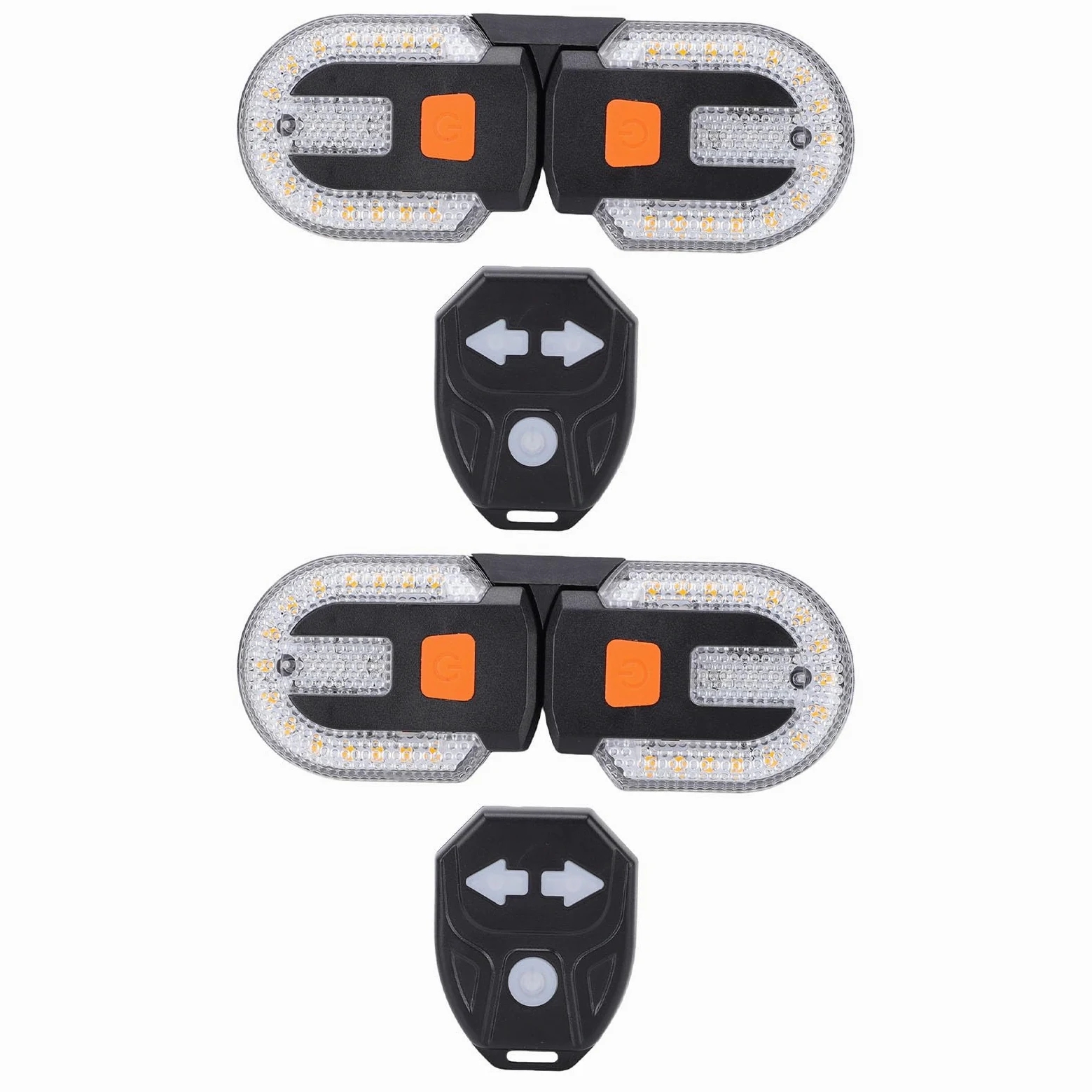 Señales de para Bicicleta, Luces Traseras LED Recargables por USB con Control Remoto, Paquete de 4 ABS, 5 Modos, Alerta Audible de Visibilidad de 150 M para Bicicletas de Montaña y