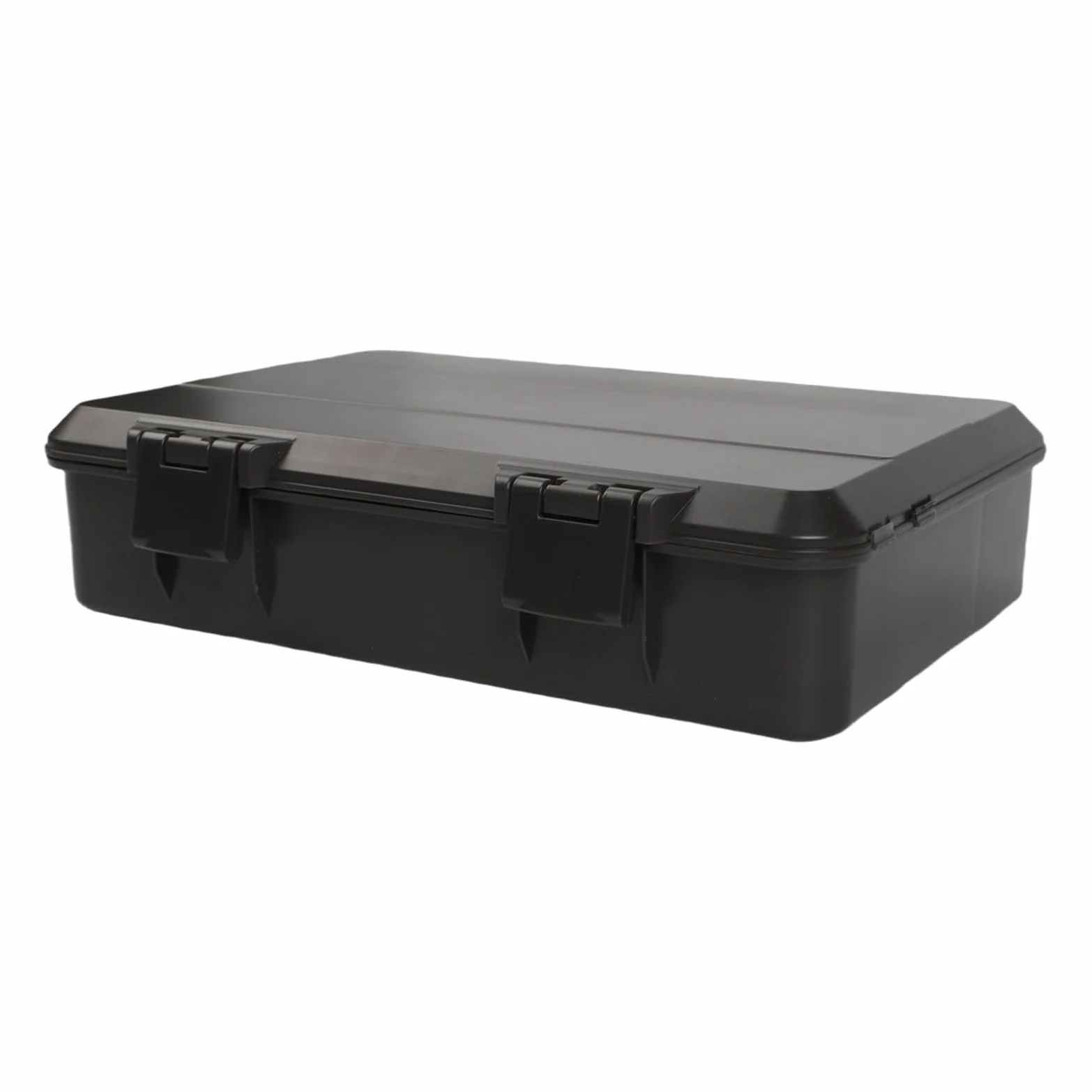 Caja de aparejos de pesca, contenedor de almacenamiento impermeable con divisores ajustables para pesca gruesa de 28,5 cm