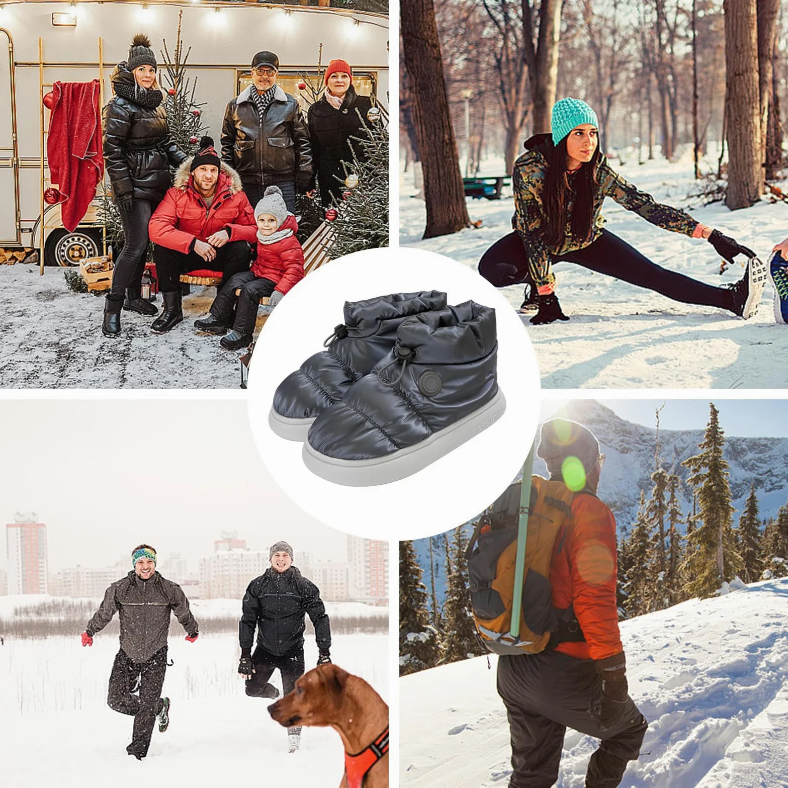 Calor, botas calefactadas - Unisex recargable eléctricamente aislado - Calentado para hombre Recargable, Calentadores de pies eléctricos, calefacción de pies térmicos, accesorios para el hogar