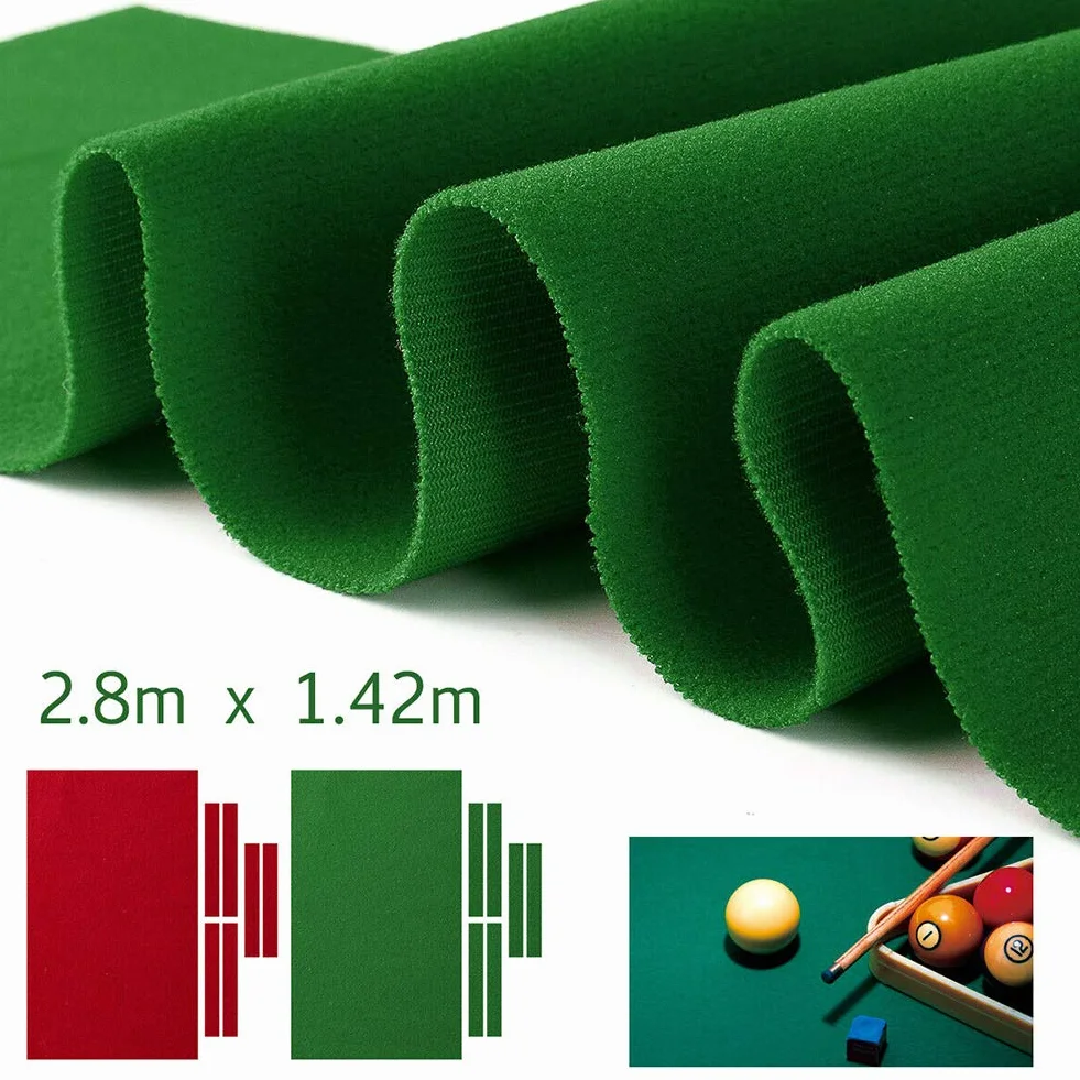 Kisbeibi Mantel de mesa para billar profesional nailon sólido verde 2,8 x 1 m