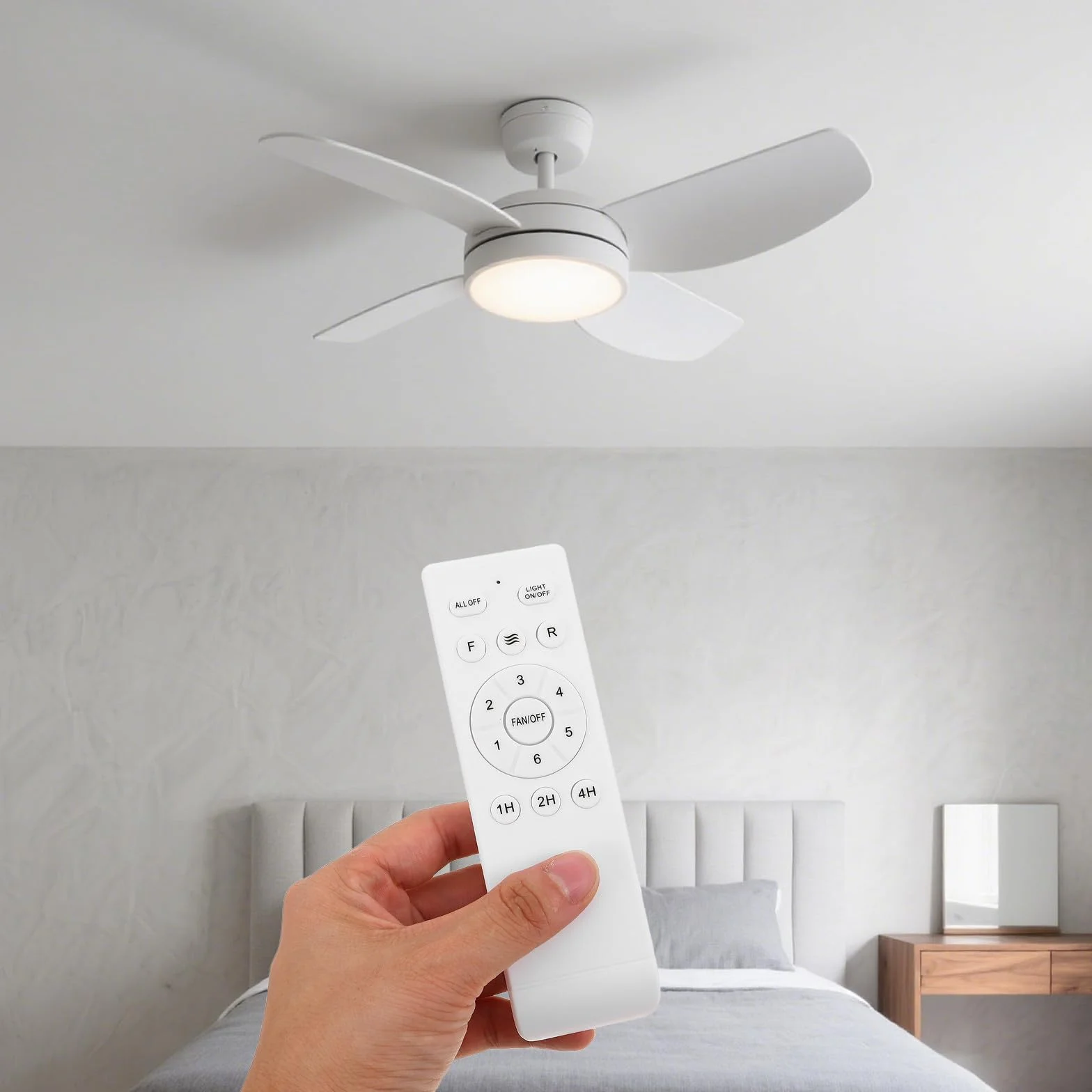 Control remoto universal para ventilador de techo: controlador de velocidad y temporizador de 1/2/4 h