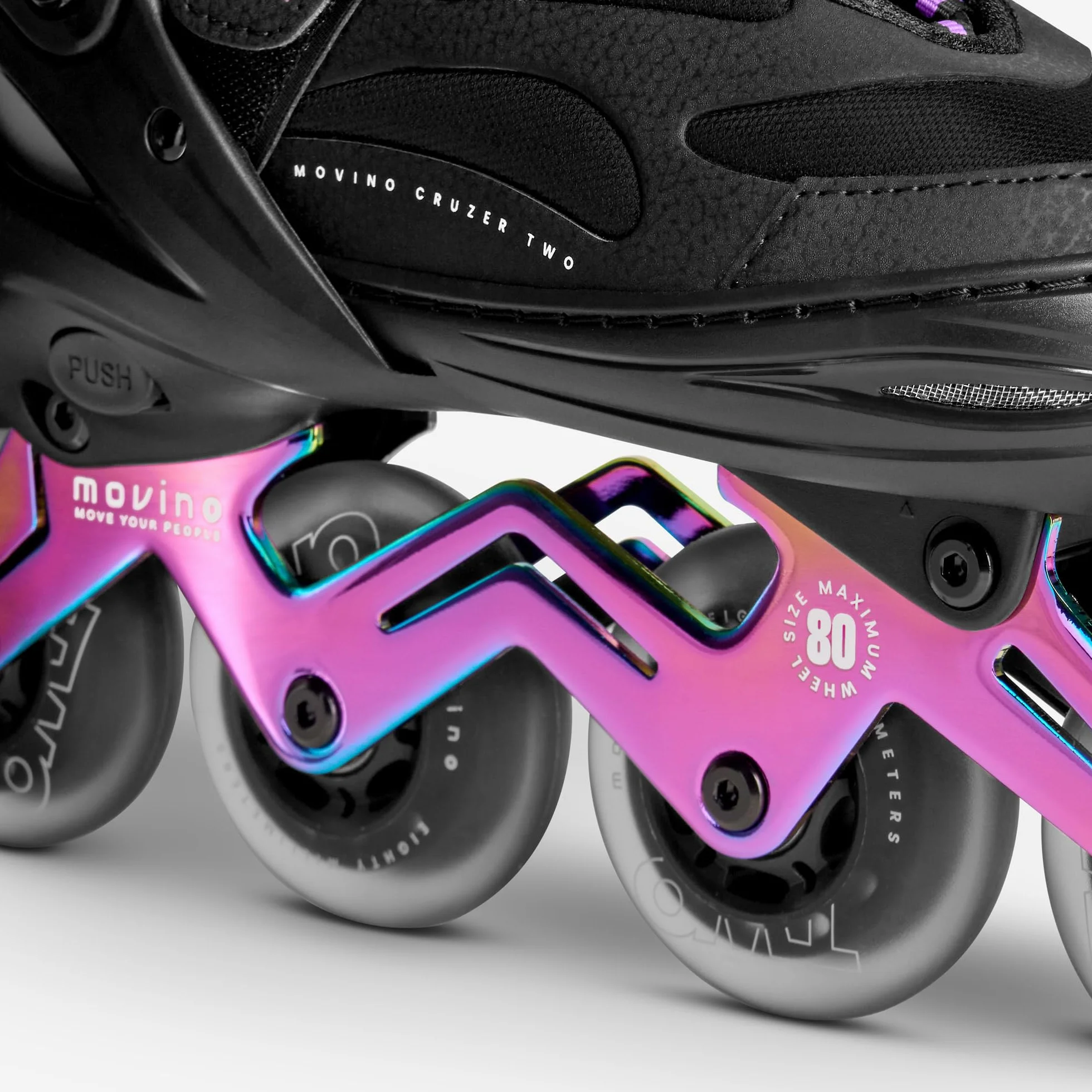 Movino Patines en Línea Cruzer B2 ABEC-9 Ruedas Grandes Cierre Tres Etapas Hebilla Cordones Correa