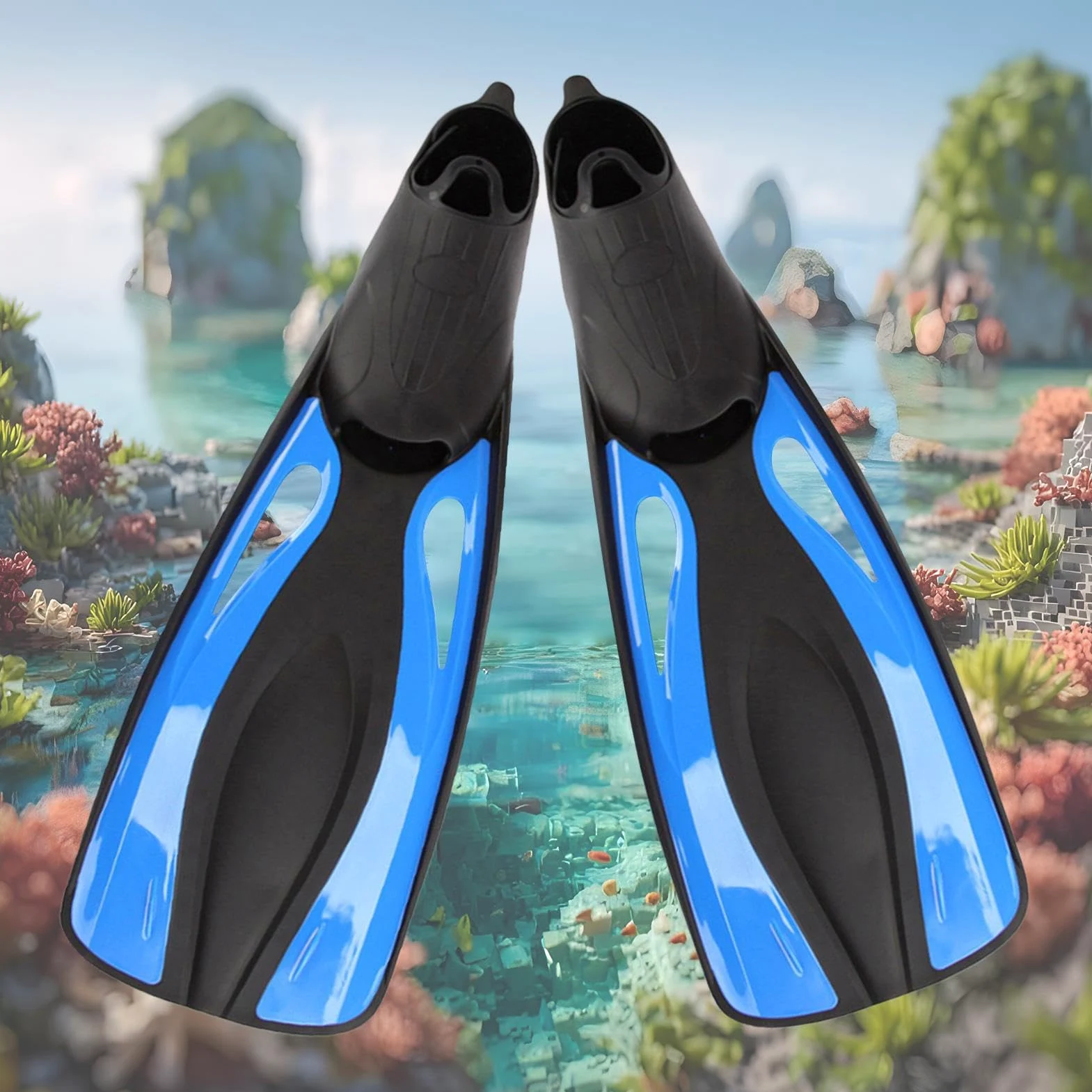 Aletas Snorkel Equipo Compacto de Viaje | Aletas Snorkel Adultos Pie Completo Mujeres Principiantes Expertos Deportes Acuáticos Al Aire Libre Entrenamiento Buceo