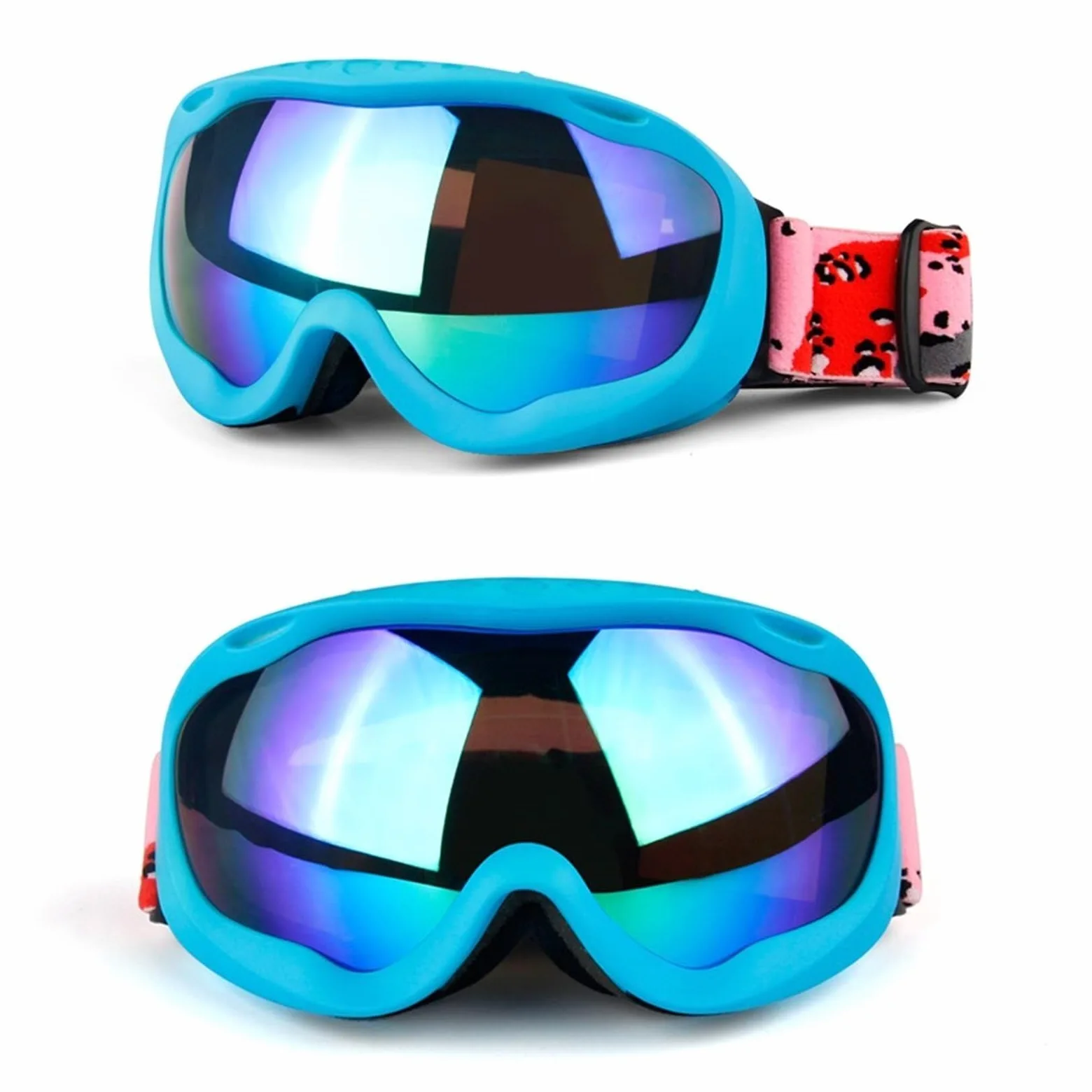 Gafas de esquí de invierno para hombre y mujer, gafas de esquí HD UV400, gafas de esquí antiniebla, gafas de snowboard a prueba de viento, lentes de espejo, gafas de esquí para exteriores (color: