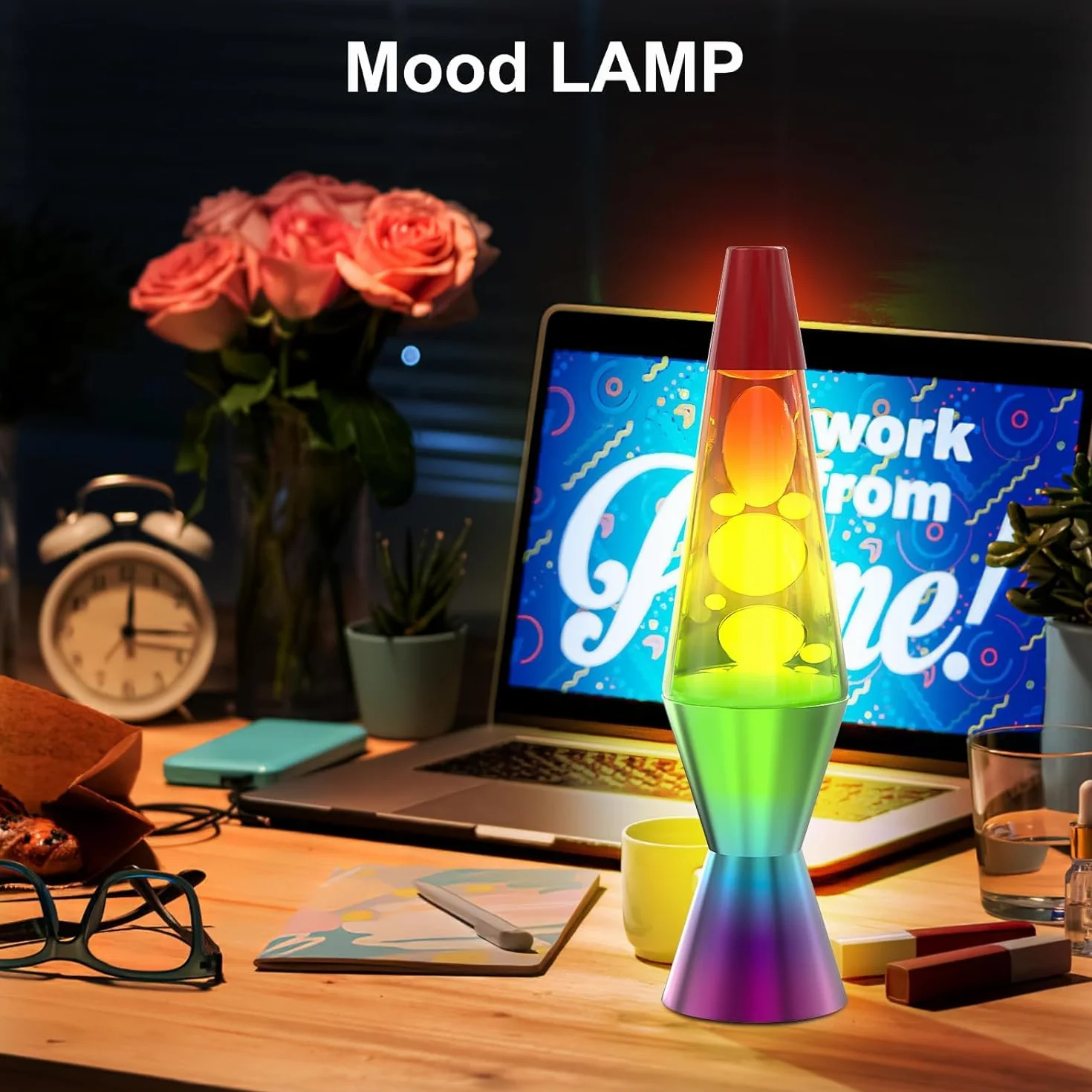 Lámpara de 25W 14.5inch Arte Cinético Luces Arcoíris para Aliviar el Estrés y Concentración
