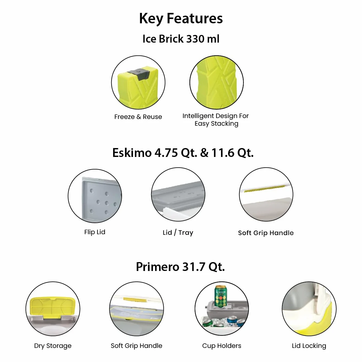 Pinnacle Juego de hieleras – 3 bolsas térmicas aisladas de 32L/11L/4.5L con 2 paquetes de hielo para enfriador, kit de enfriador grande aislado para picnics, pesca, barbacoas - Compartimento de