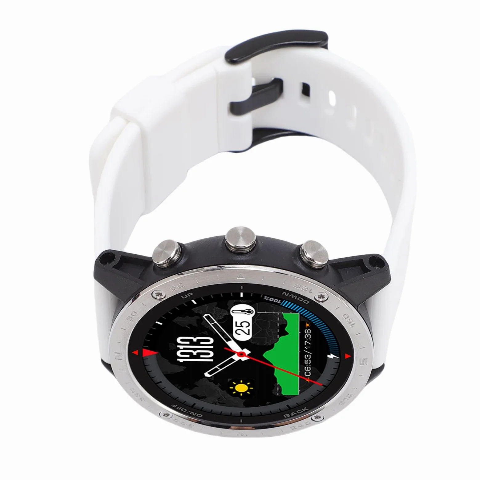 Reloj Inteligente de Buceo 50M |Rastreador de Ejercicios con Barómetro con Sensor de Profundidad, Pantalla de 1,3 Pulgadas para Nadar, Correr, Hombres y Mujeres Al Aire (White)