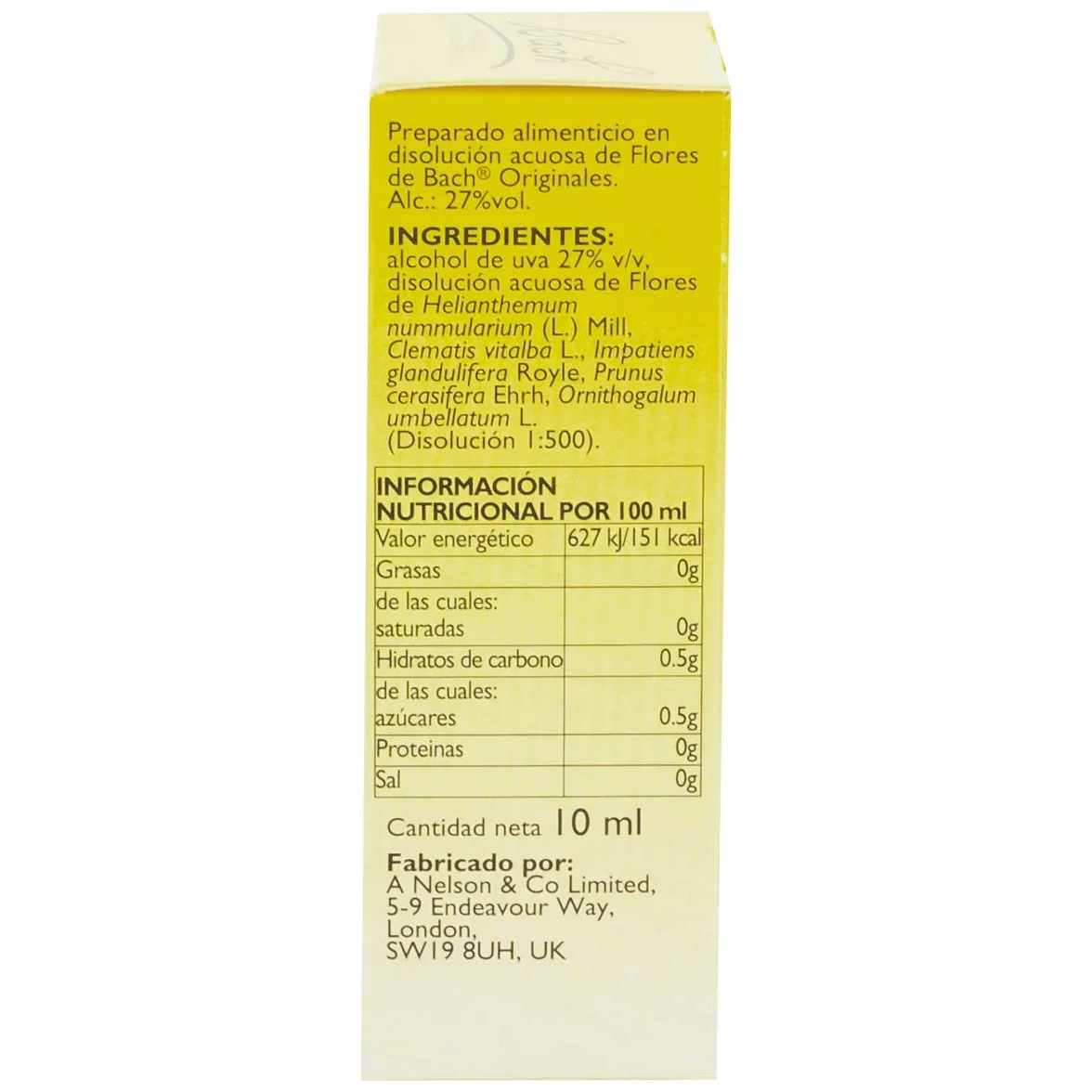 Bach Rescue Remedy Gotas 10 ml Remedio Natural Flores