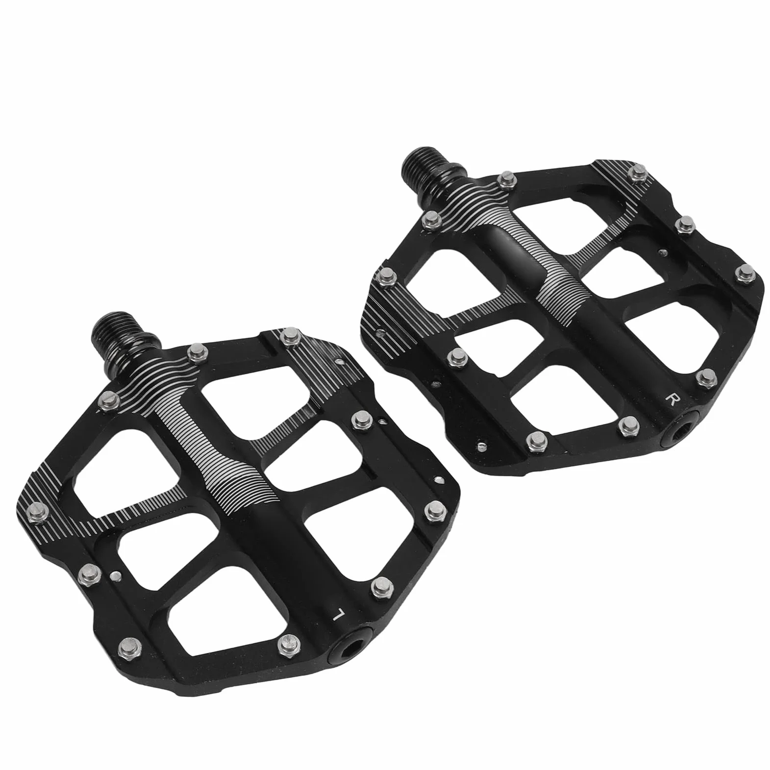Changor Pedal de Bicicleta Ultraligero Antideslizante con 3 Rodamientos para Bicicleta de Montaña y de Carretera, Aleación de Aluminio, Banda de Rodadura de 107 Mm, 1 par