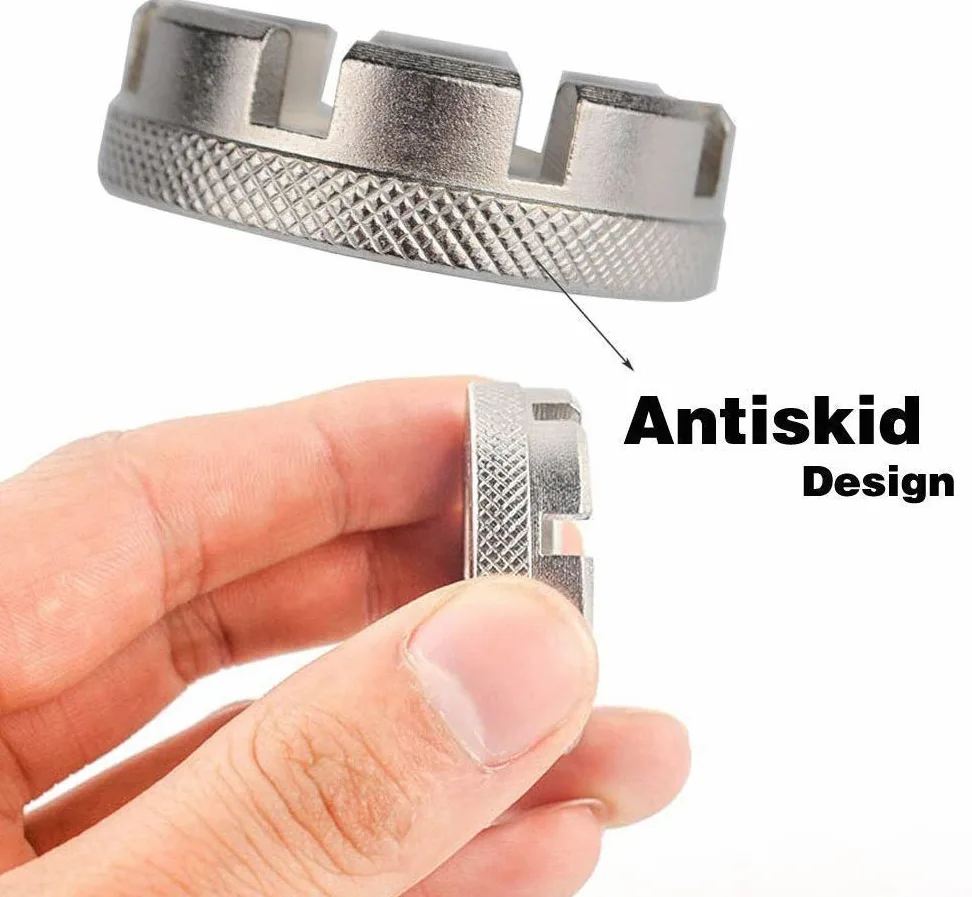 Llave para radios de bicicleta Bolsillo para ciclismo Juego de herramientas fácil de transportar 6 en un kit de corrección de llanta de bicicleta duradera - Plata + azul, útil para el hogar Juego