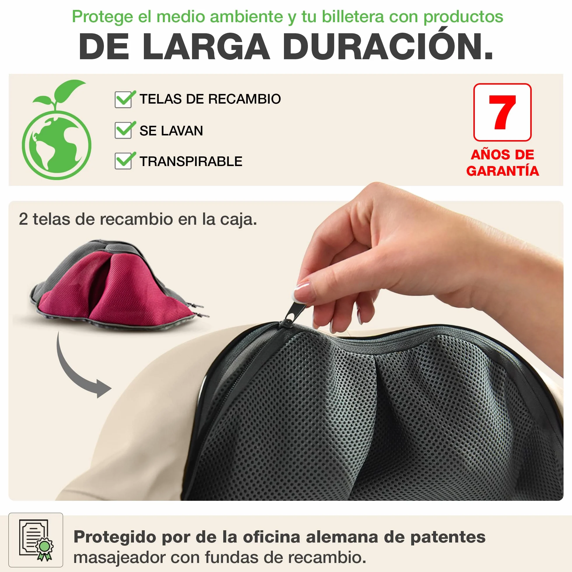 Donnerberg Masajeador Cervical y Espalda Manual con Calor Infrarrojo