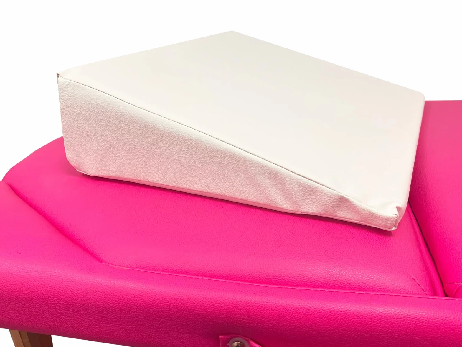QUIRUMED Cojín cuña 40x50x13 cm Blanco Polipiel Ergonómico Apoyo Espalda