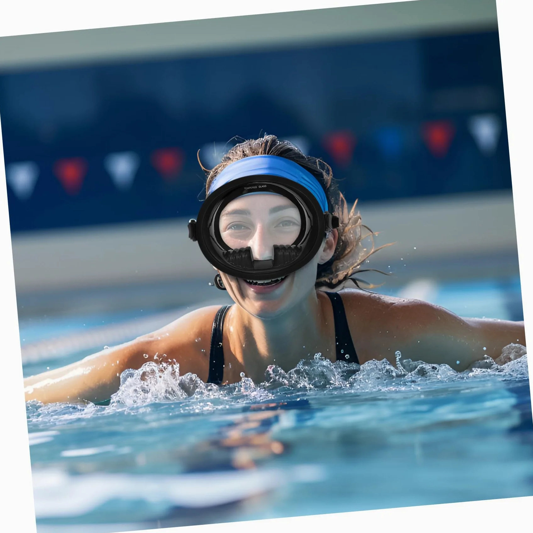 Gatuida Gafas de Buceo con Campo de Visión Amplio Alimenticio Lente de Vidrio Templado Cómodas y Duraderas para Adultos para Snorkeling y Natación