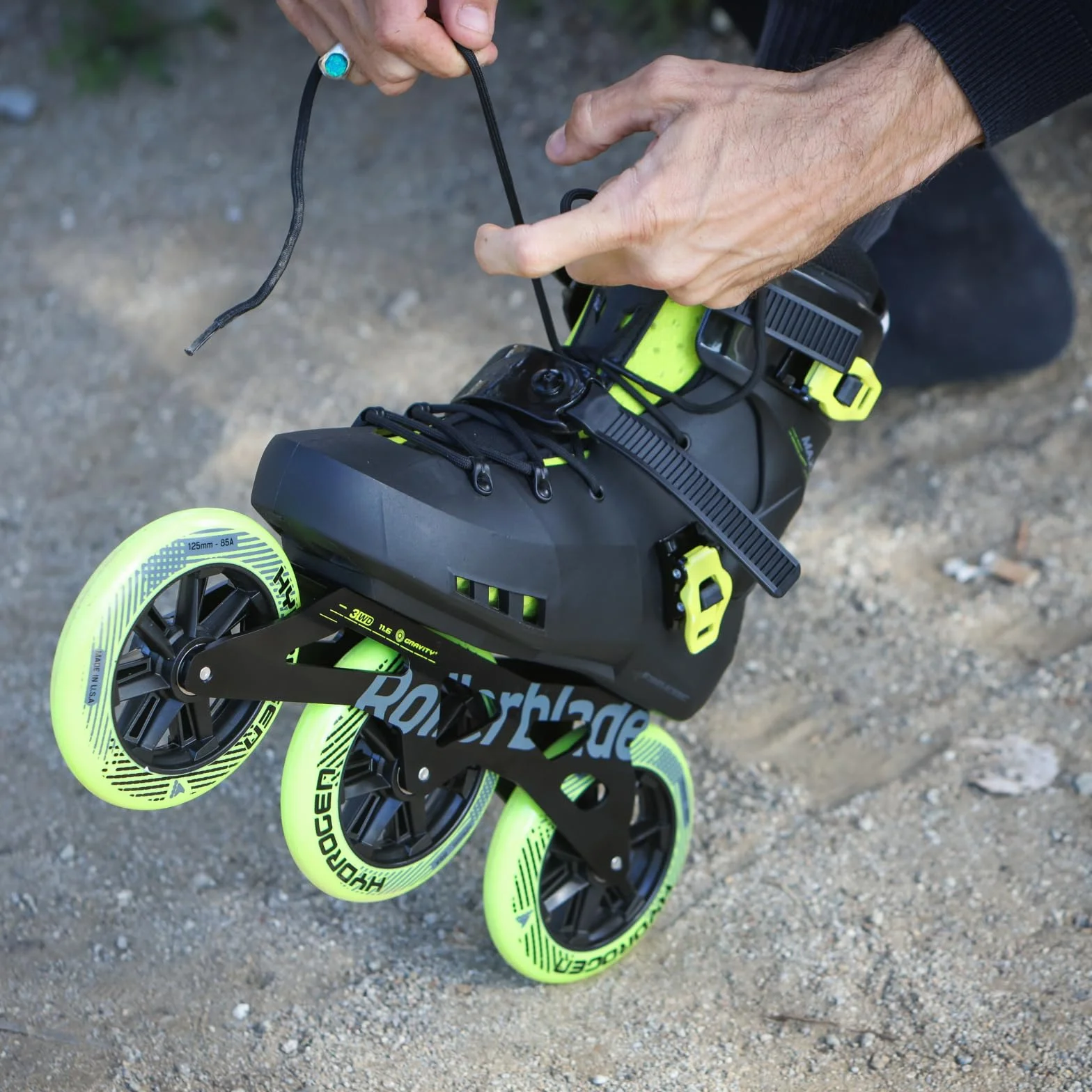 Rollerblade MAXXUM 125 Inline Skate 2025 Black Lime