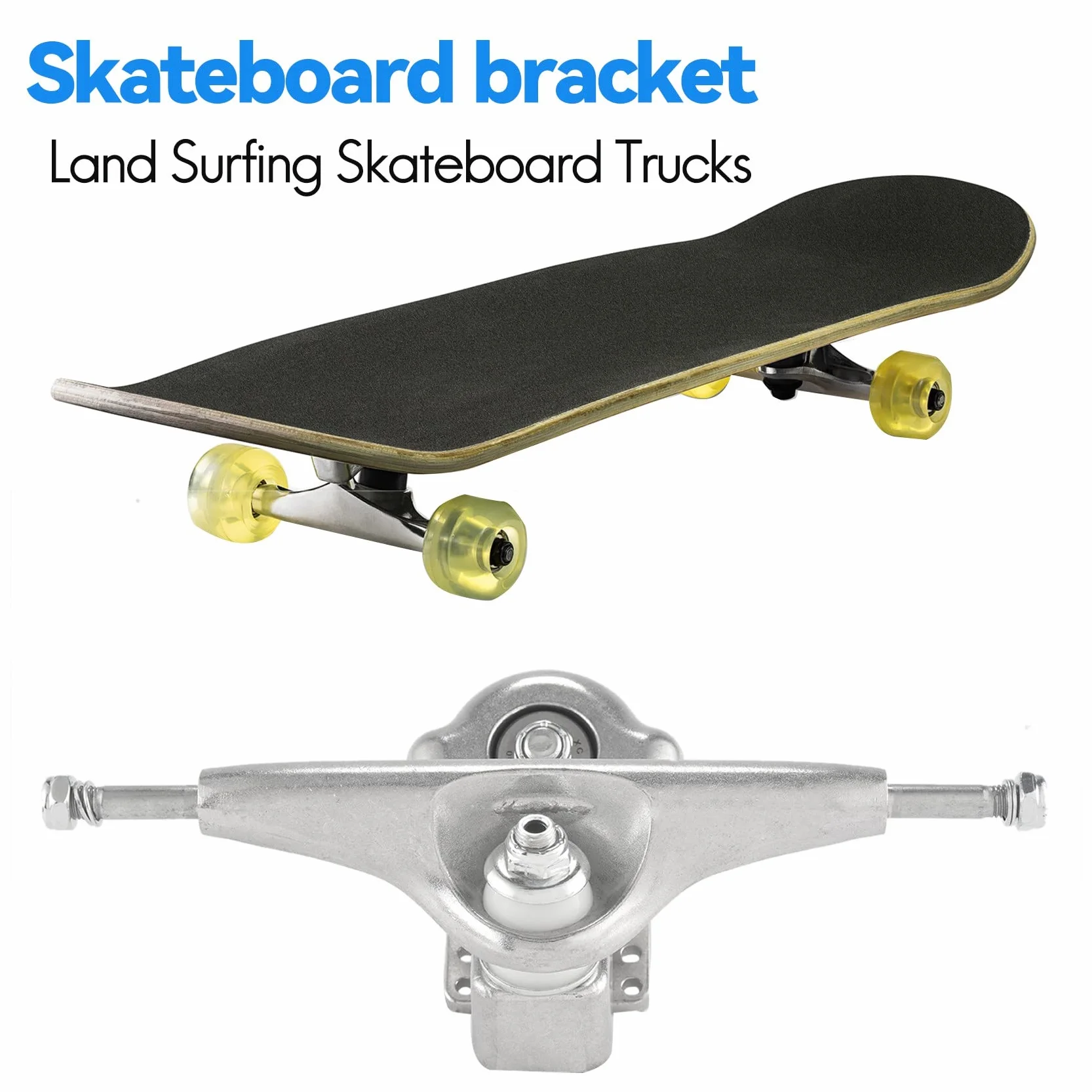 Land Surf Skateboard Eje para S6 Rojo BruCke Surfskate Skateboard Adapter,Plata Junta Set