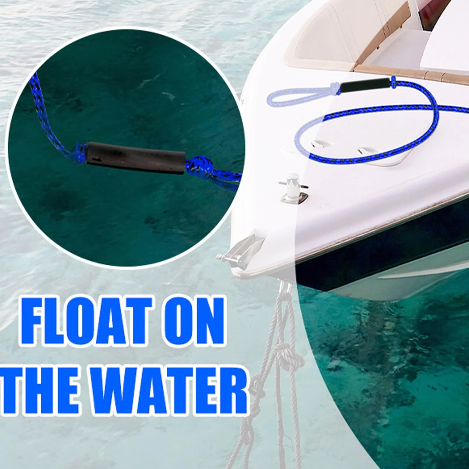 Cuerda flotante de seguridad para kayak, cuerda de arrastre para barcos, remolque, rescate, pesca