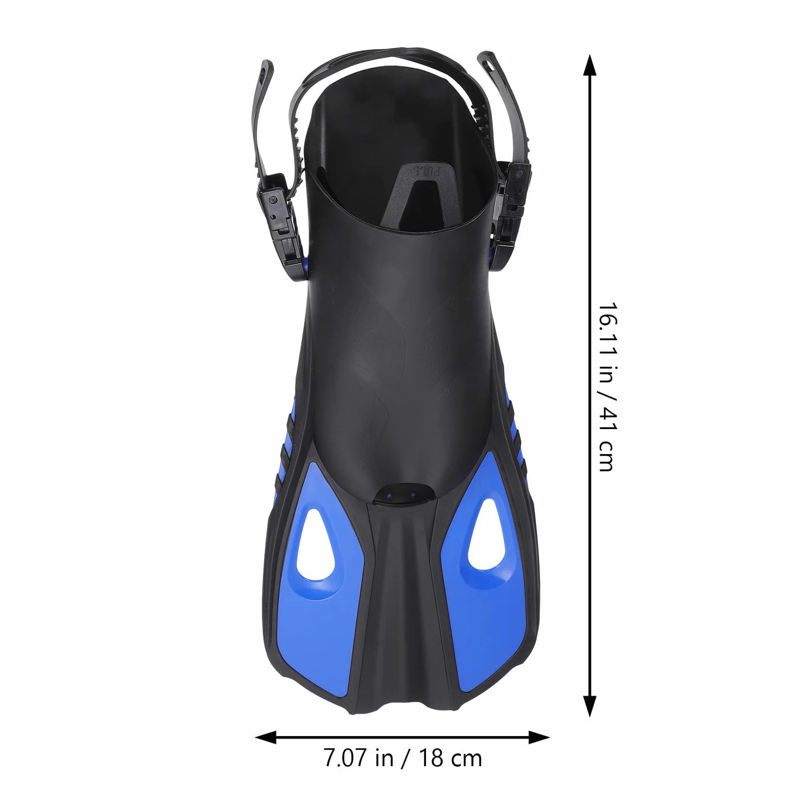 Tofficu Aletas de Natación de Goma Aletas de Entrenamiento de Natación Ajustables para Adultos Azul para Entrenamiento