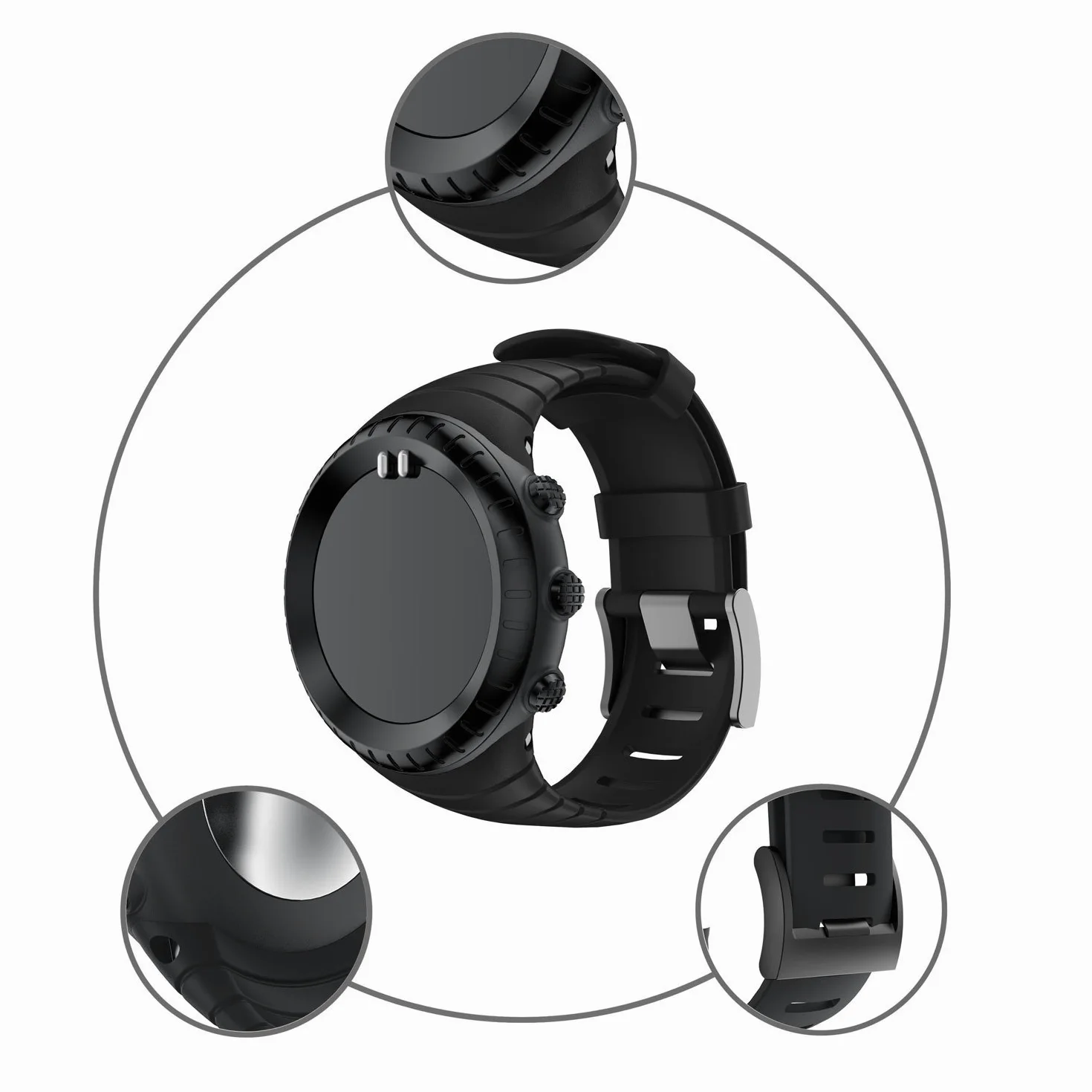 Suunto Core - Correa de repuesto de goma para Suunto Core SS014993000.