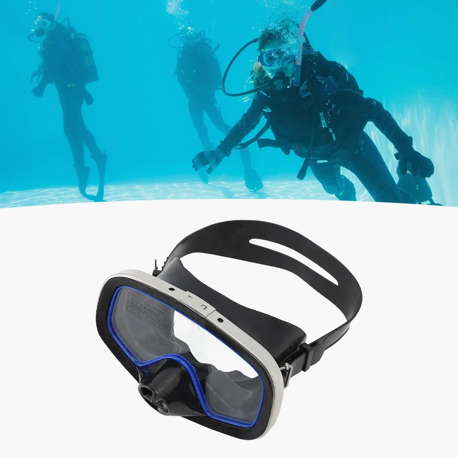 Generic Gafas de Buceo, Lentes de Vidrio Templado a Prueba de Agua de Silicona, Gafas Subacuáticas con Vista Clara para Bucear, Nadar, a Prueba de Arañazos, Cómodas para Bucear