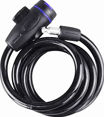 Candado de Cable de Acero para Bicicleta de montaña, antirrobo, con Llave, para Equipo de Ciclismo, Color Negro