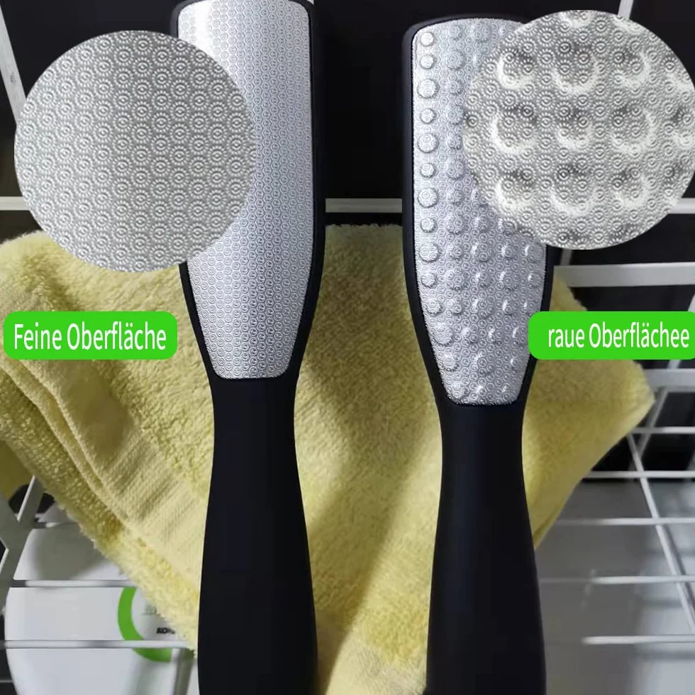 Lima de pie de acero inoxidable, corte láser de doble cara, impermeable y antioxidante