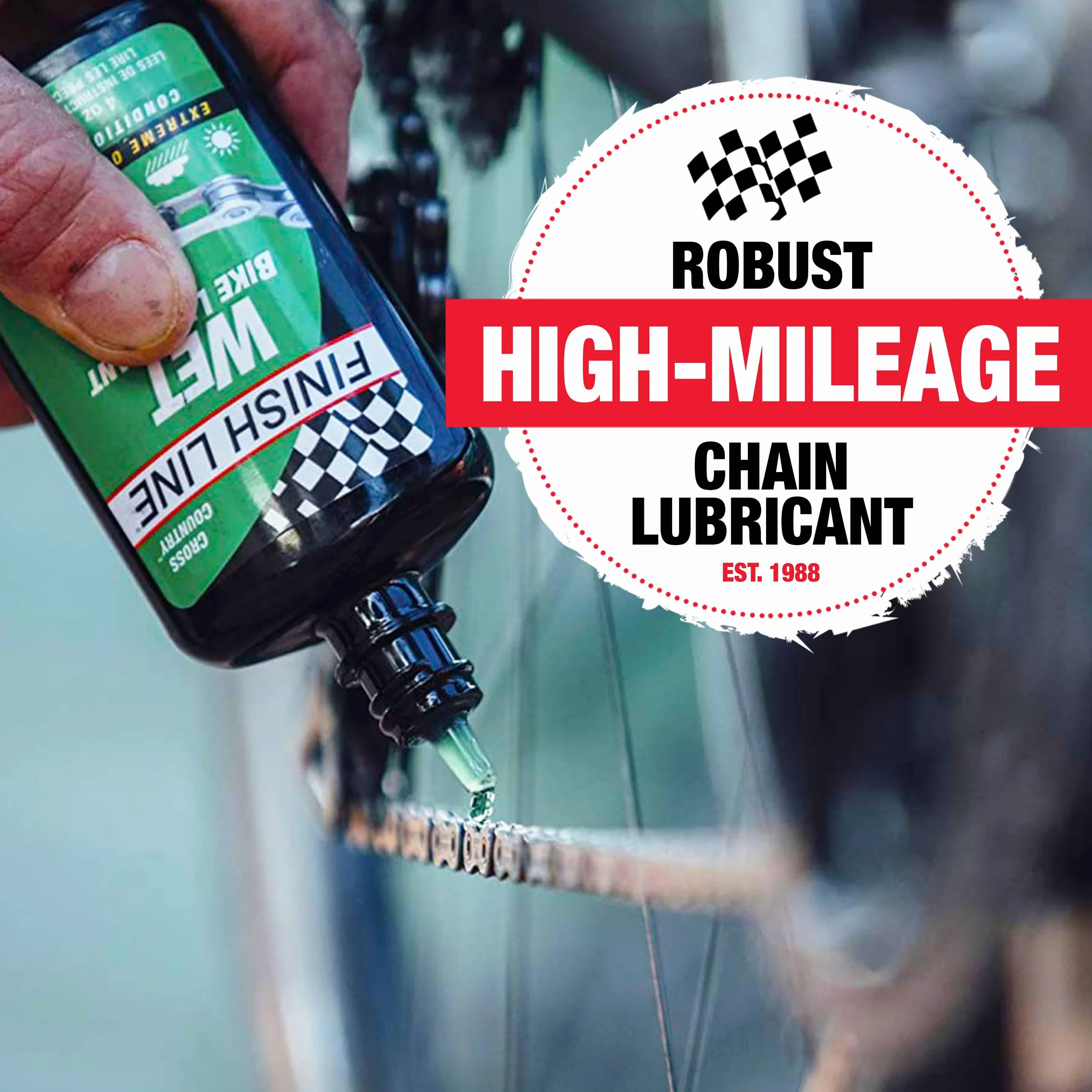 Línea de meta lubricante para cadena de bicicleta de humedad 1 Gallon jarra