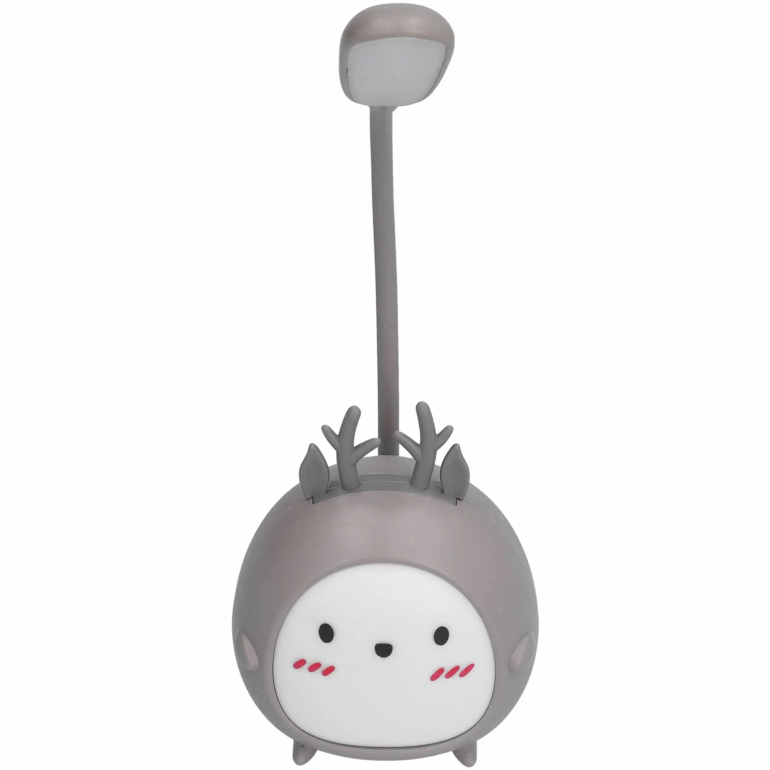 Lámpara de Escritorio LED de Animales de Dibujos Animados con Portalápices, Recargable USB, Diseño de Alce