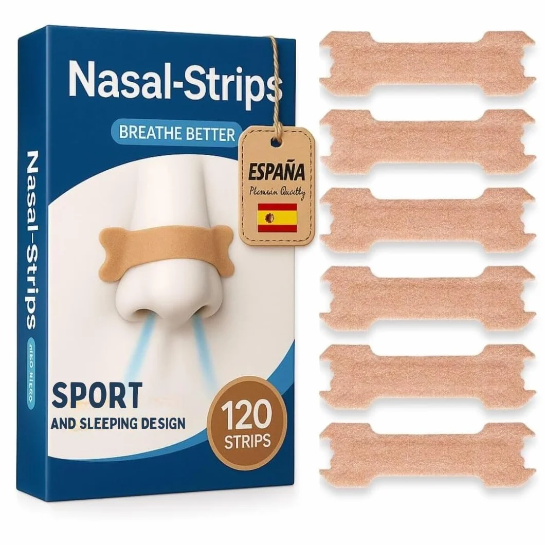 Tiras Nasales Antironquidos Extra Fuertes 120 Unidades 19x66mm Adhesivas