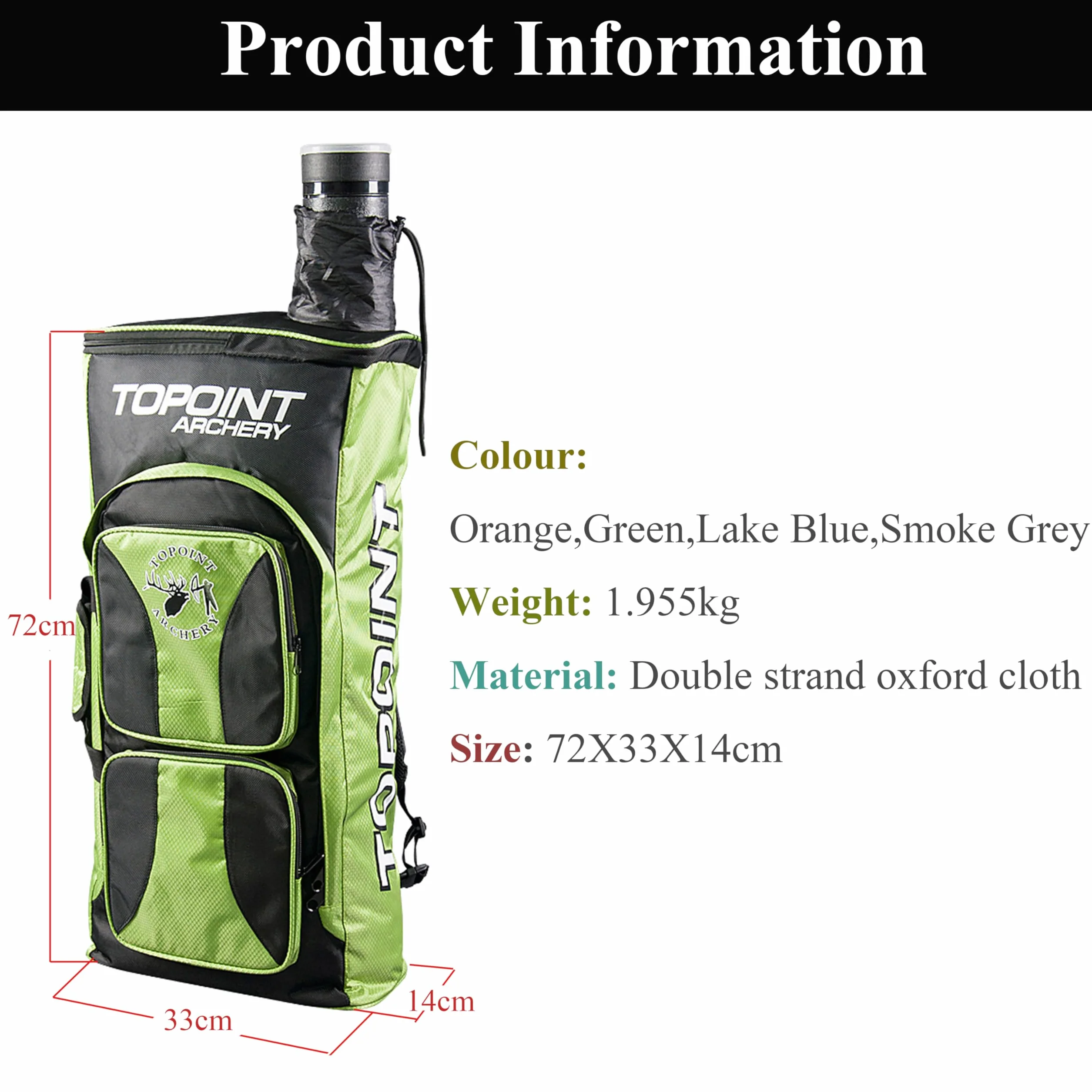 Bolsa para Arco Recurvo Mochila con carcaj Bolsa para Arco Recurvo Mochila de Gran Capacidad para Caza y Tiro al Aire Libre