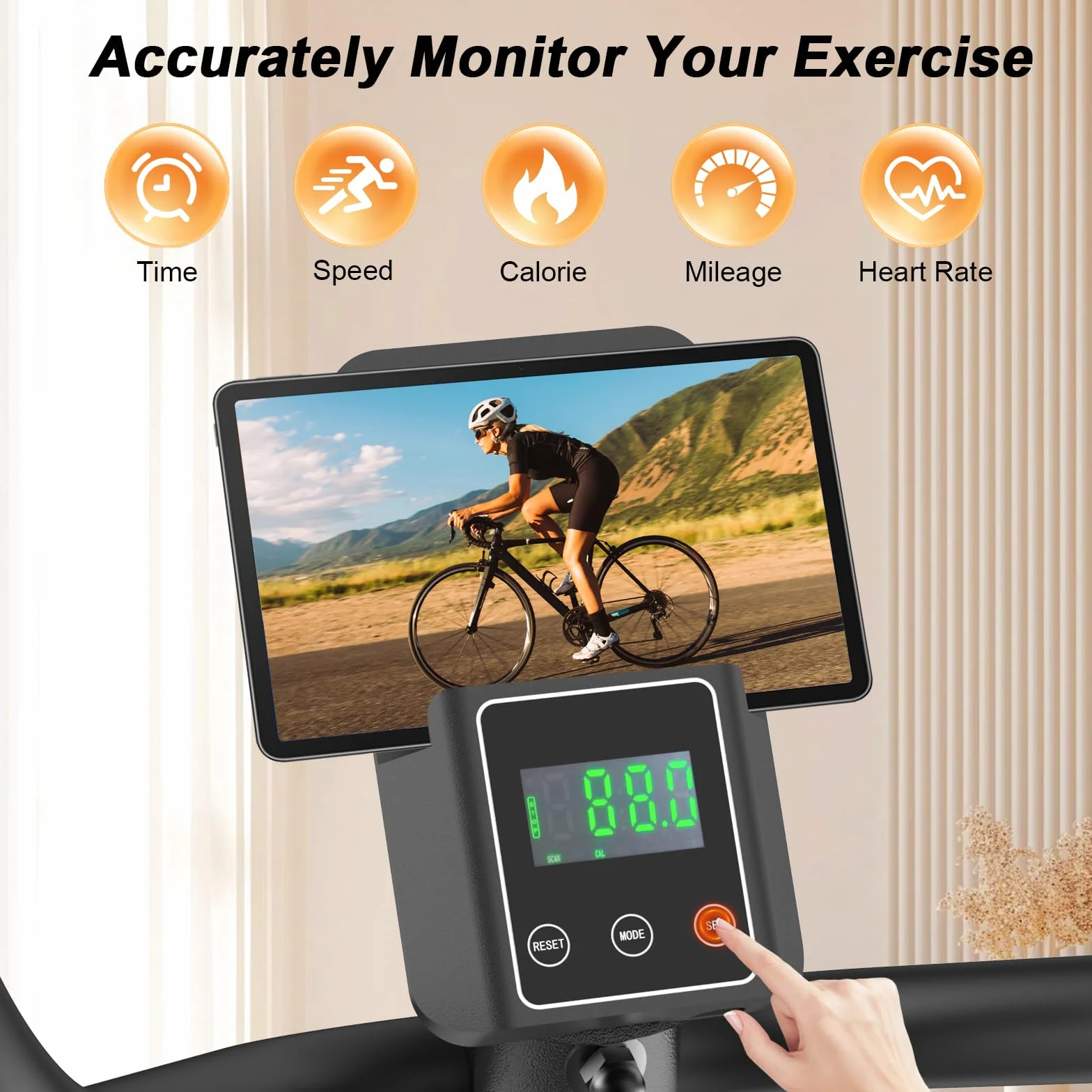 Dskeuzeew Bicicleta Estática con Respaldo para casa con 16 resistencia ajustables pantalla LCD y Bicicletas Estaticas Rehabilitacion indoor,Bici estatica profesional Recuperación Bicicleta Max180 kg