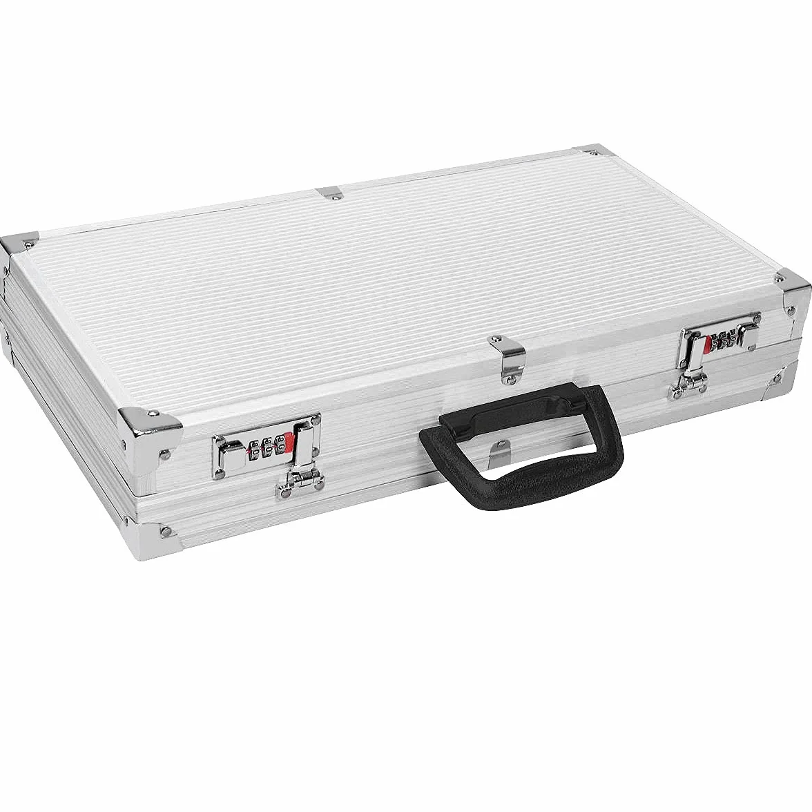 COSTWAY Maletín para Pistola Caja de Munición Caza 47 x 25 x 8,3 cm con Mango 2 Bloqueo de Contraseña 2 Llave