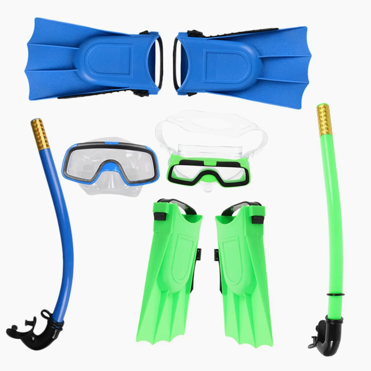 WOONEKY Gafas De Buceo Máscara De Snorkel para Aletas Cortas para Nadar Equipo De Snorkel Portátil El Mar o Piscina