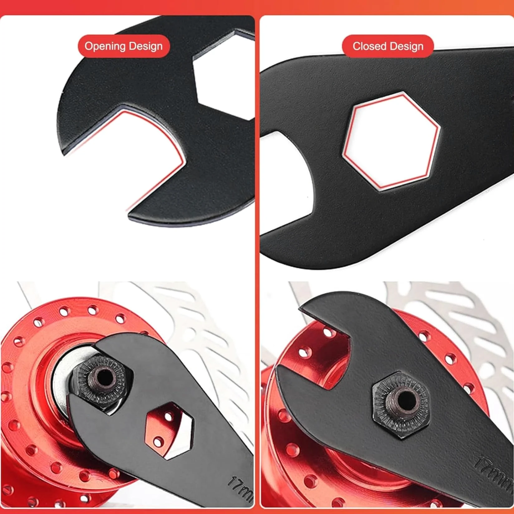 Juego de llaves cónicas de bicicleta de acero al carbono profesional para pedal y herramientas de cubo (7 llaves 13-14-15-16-17-18-19 mm)