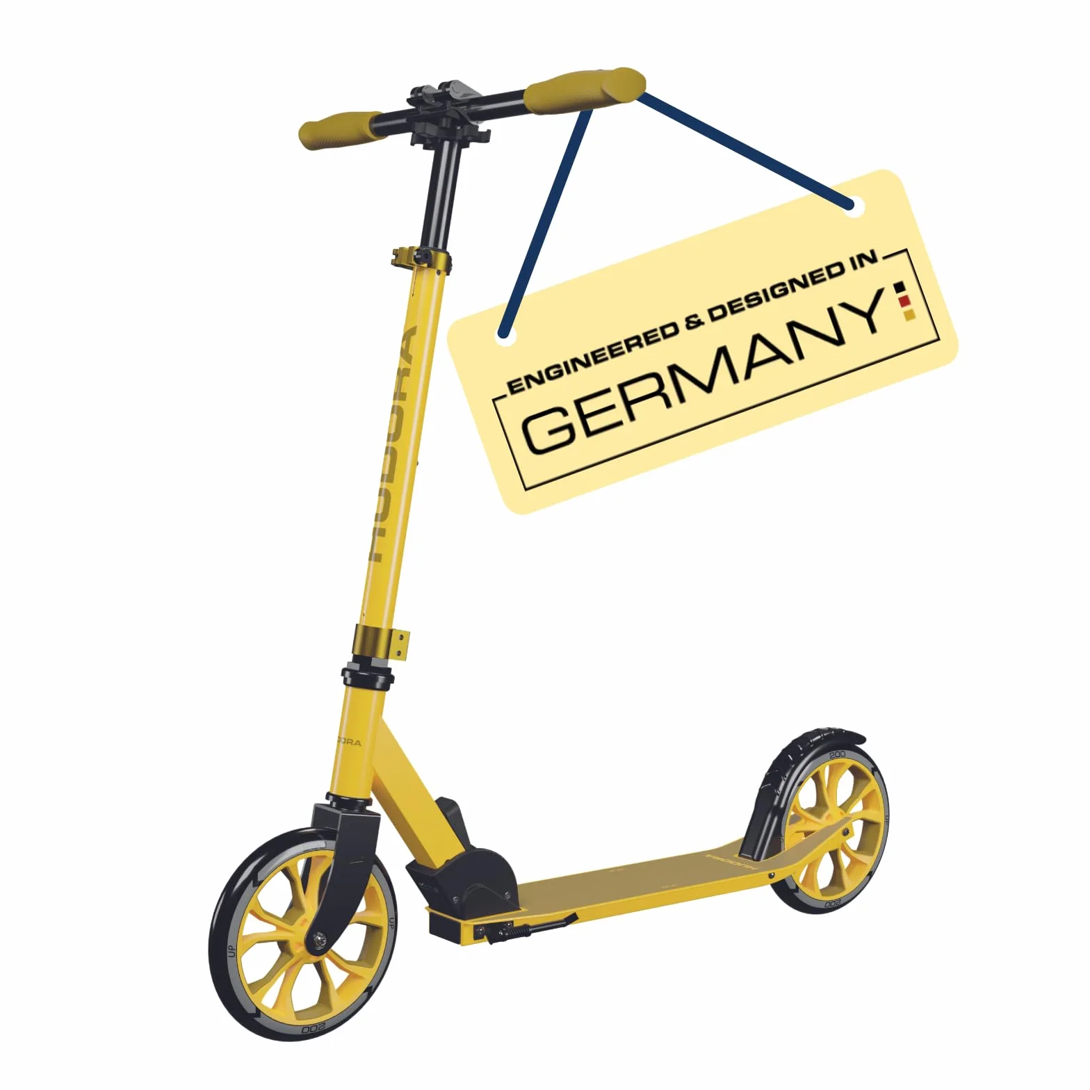 HUDORA Scooter Up 200 Patinete de Aluminio Plegable Ajustable hasta 100 kg