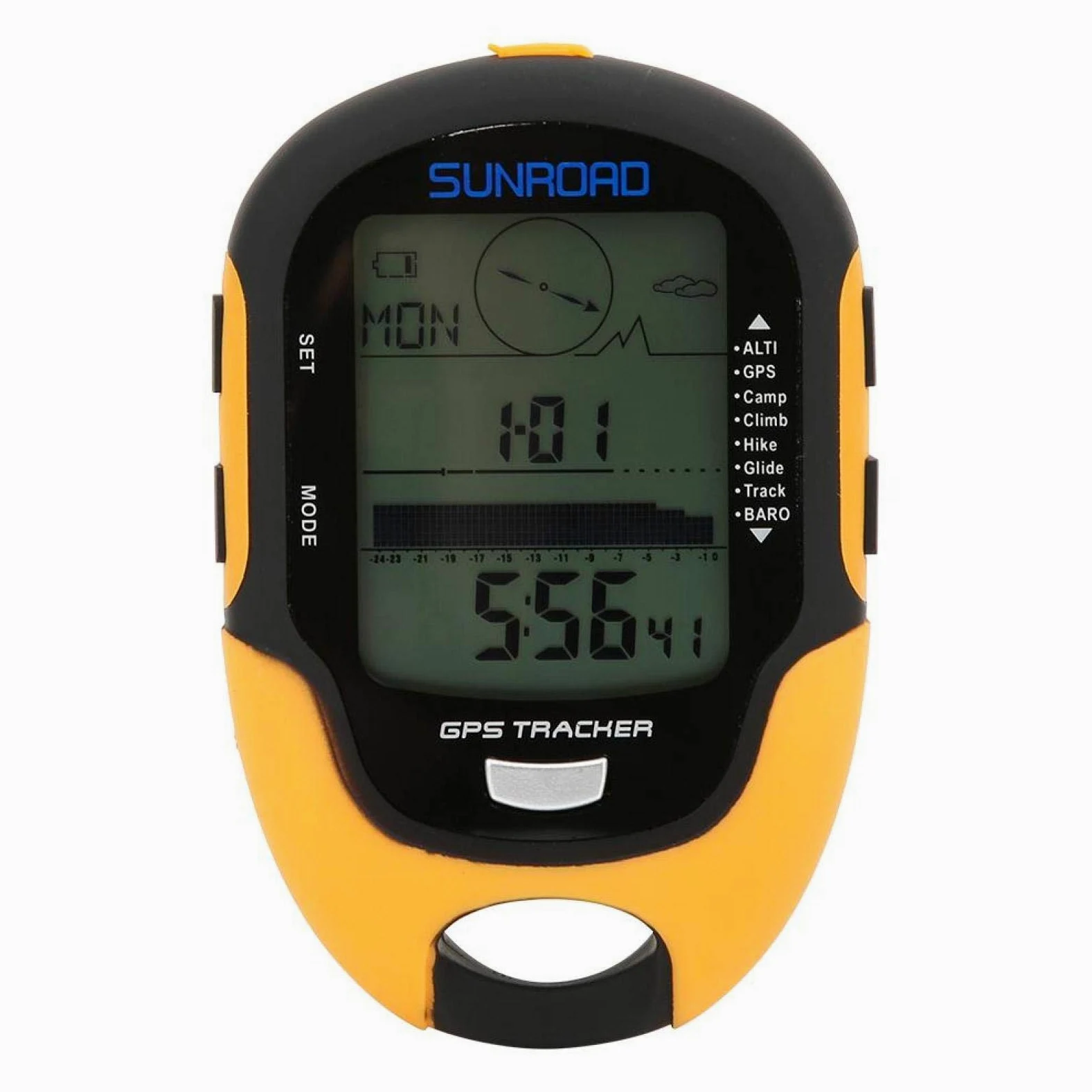 DAUERHAFT Brújula de medidor de altitud GPS Grado Impermeable IPX4, Adecuado para Deportes al Aire