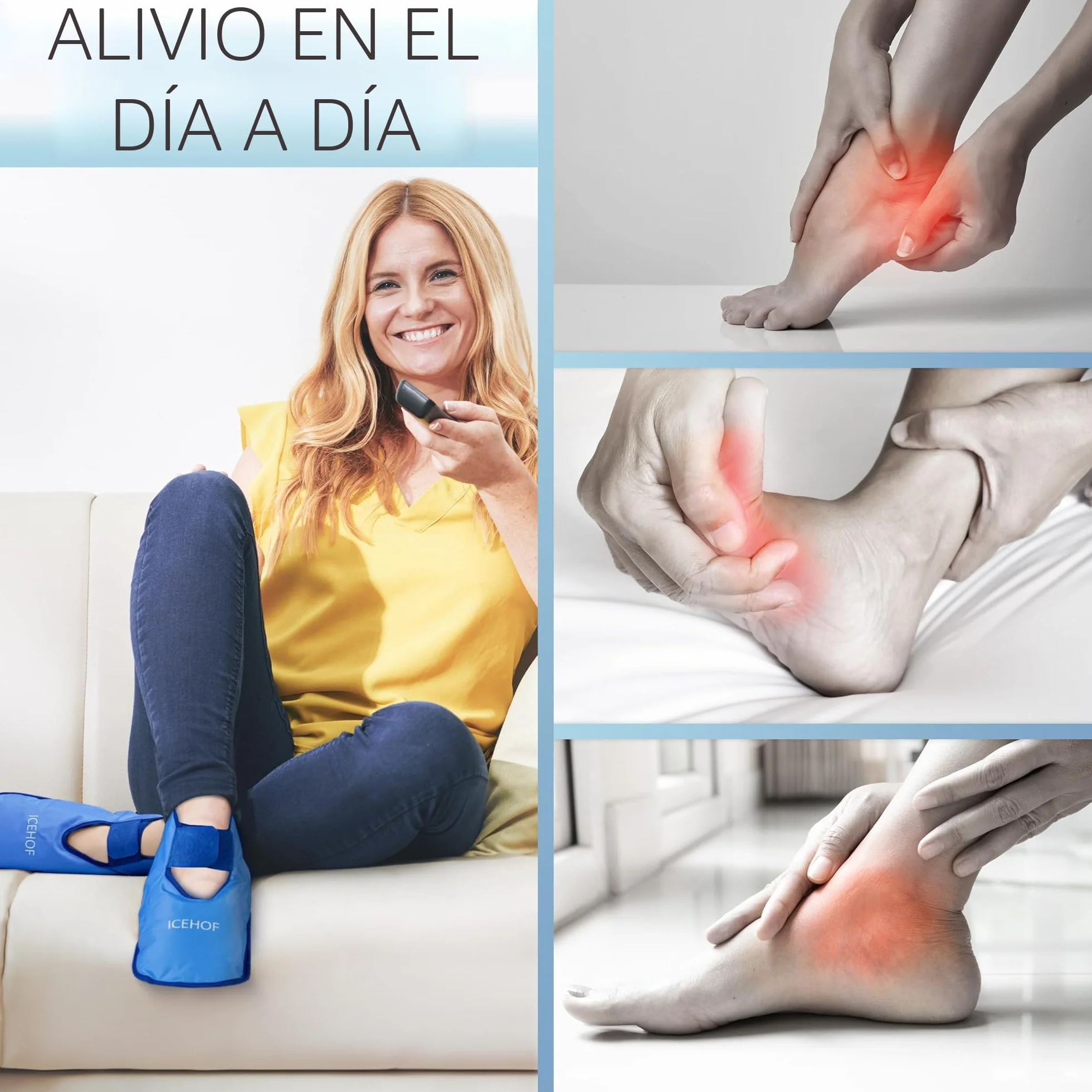 ICEHOF Calzado de refrigeración con gel para terapia de frío para pies, dedos, quimioterapia, reumatismo