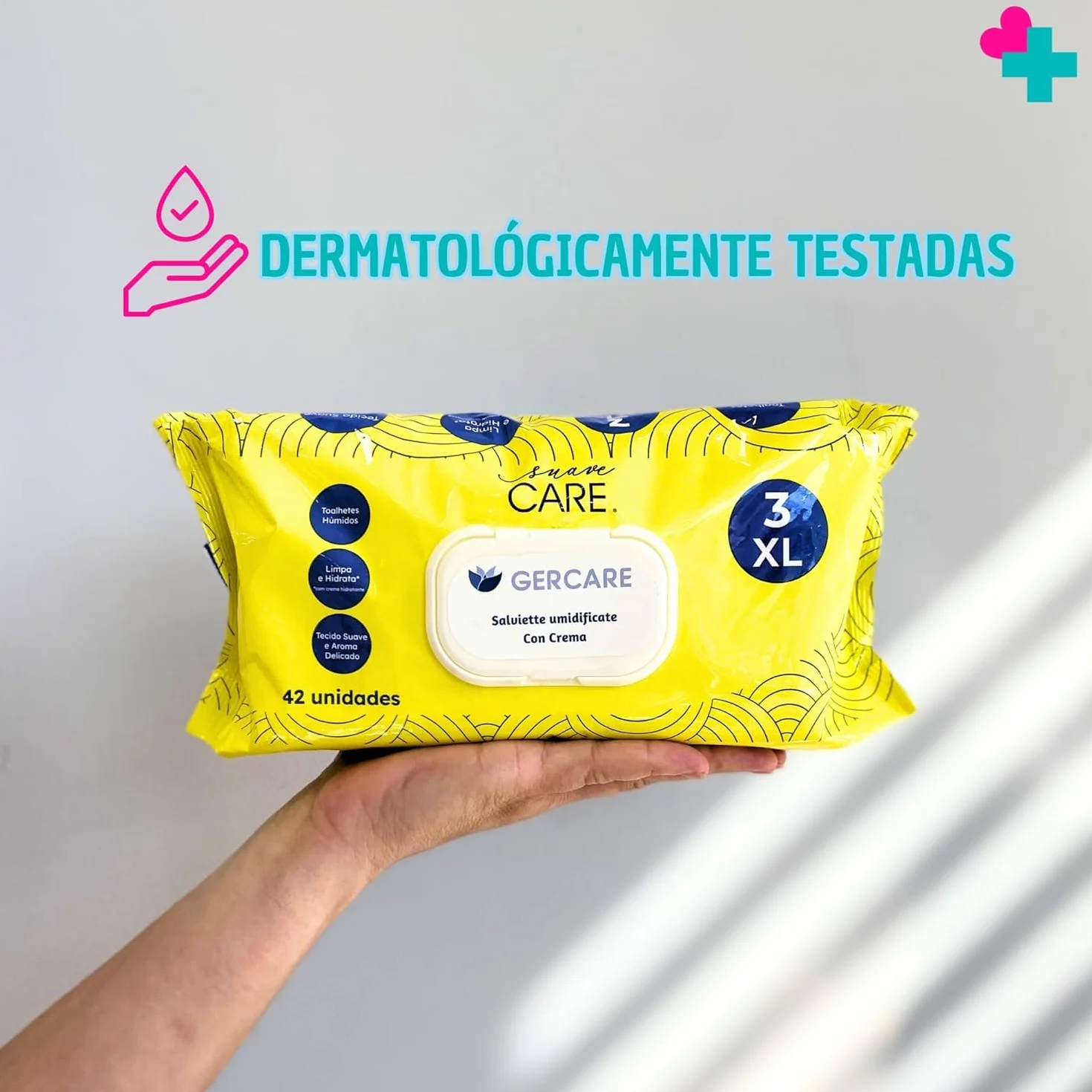 Toallitas Húmedas Adultos 126 Unidades Pack 3 Paquetes con Crema Hidratante